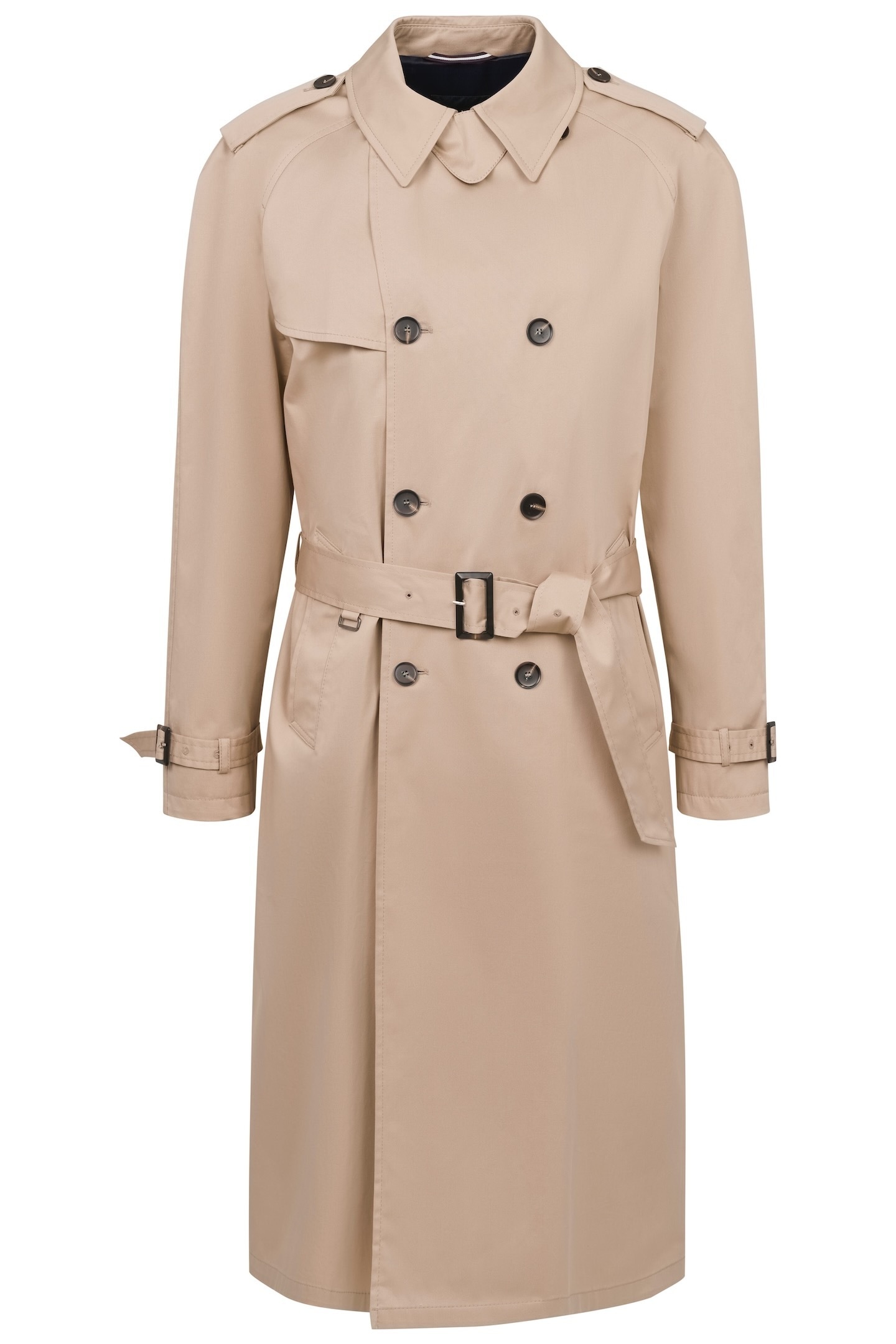 bugatti Trenchcoat mit Bindegurt & Hemdkragen