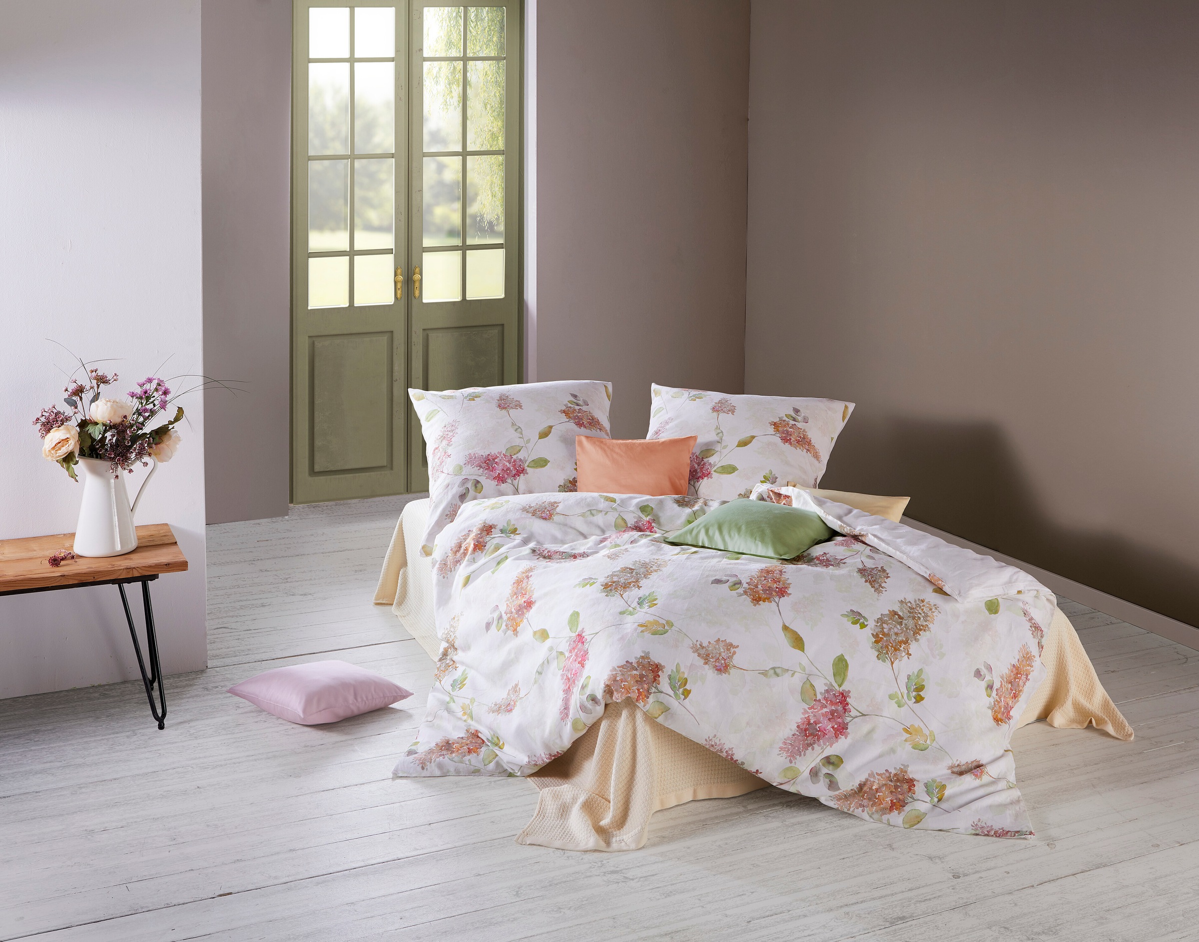 fleuresse Wendebettwäsche »Provence C 4271, Halbleinen«, mit hochwertigem Digitaldruck