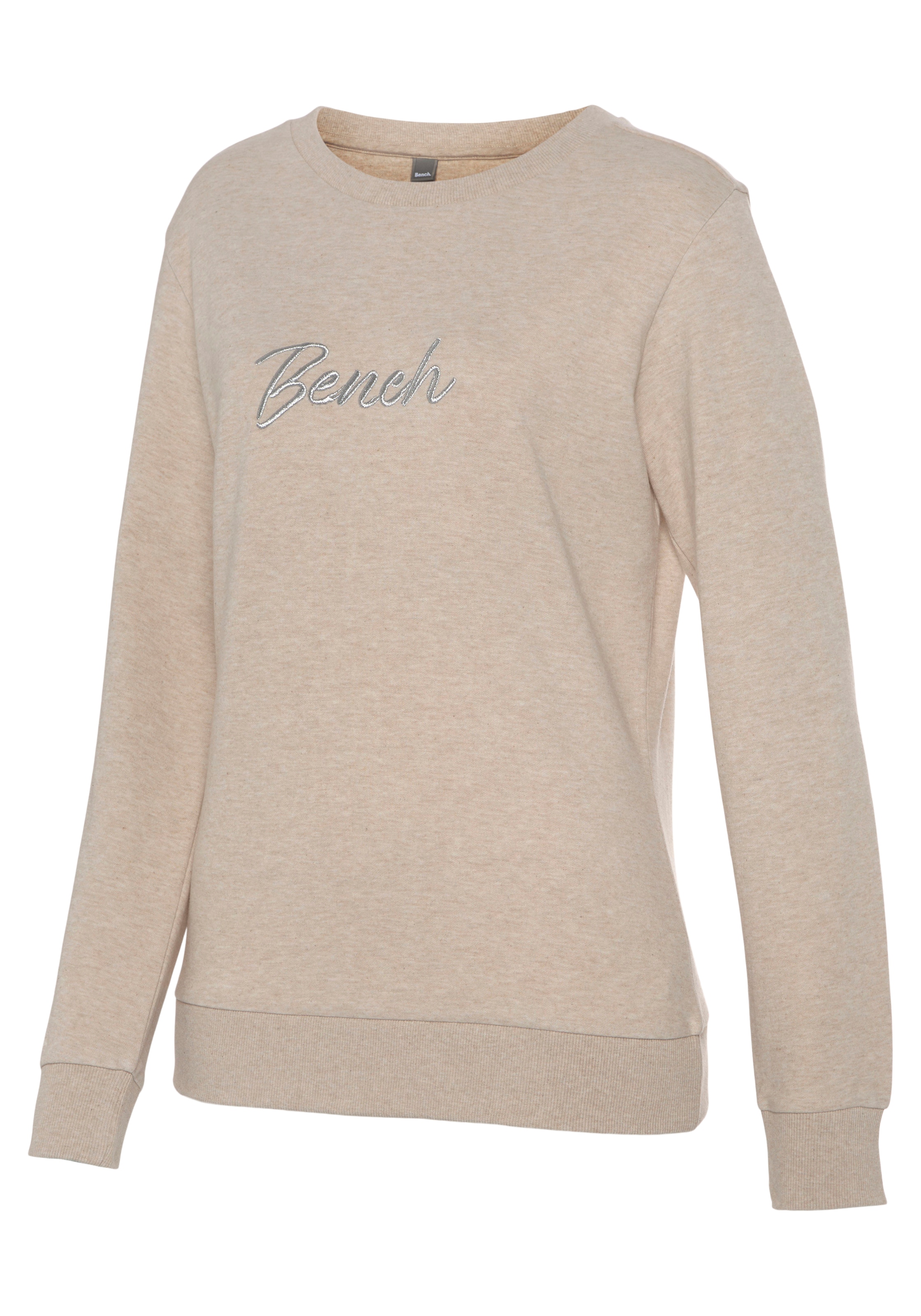 Bench. Loungewear Sweatshirt »-Loungeshirt«, mit glänzender Logostickerei, Loungewear, Loungeanzug