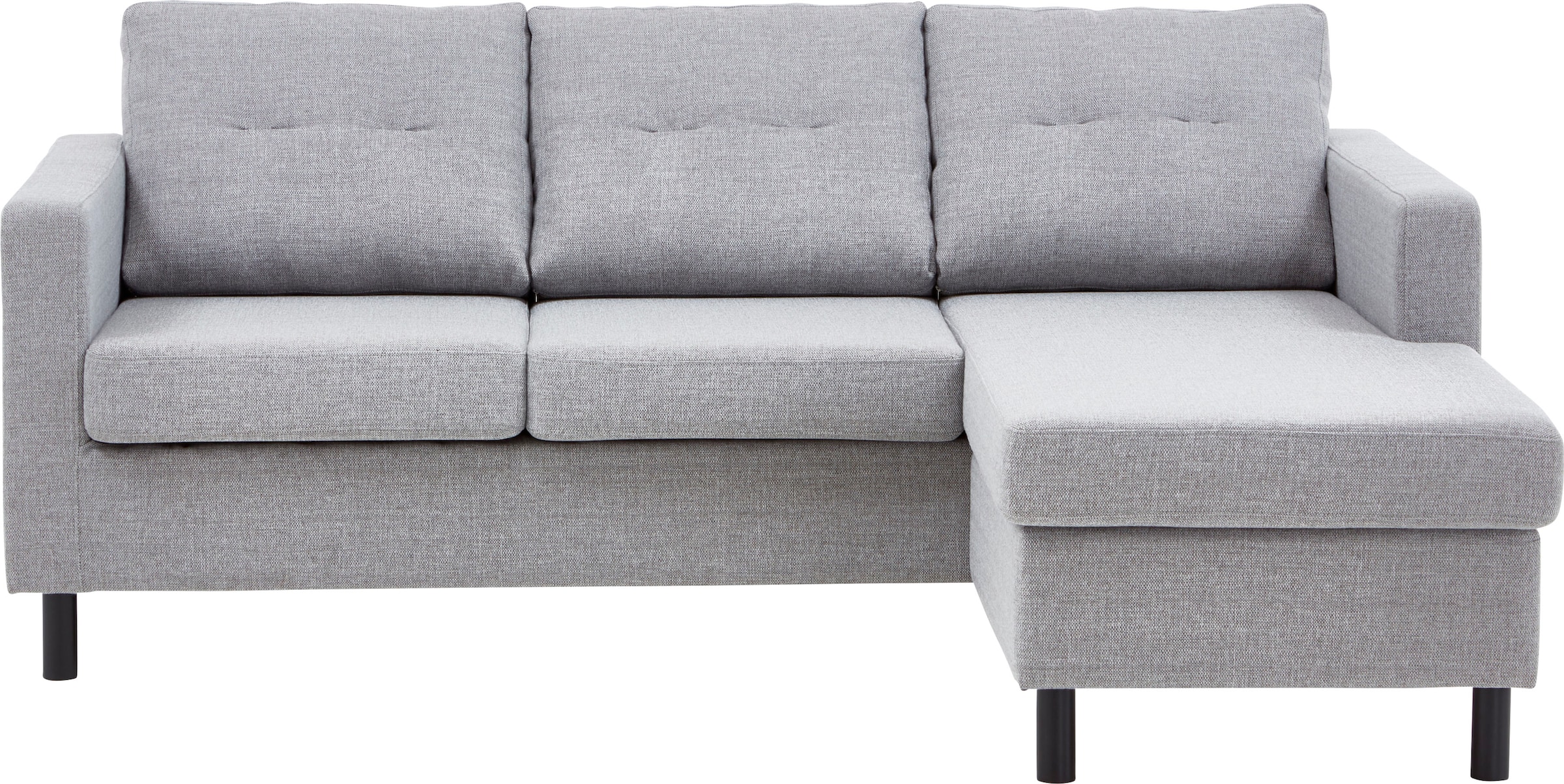 ATLANTIC home collection Ecksofa »Tea L-Form«, Ecksofa, frei im Raum stellbar und Recamiere beidseitig montierbar