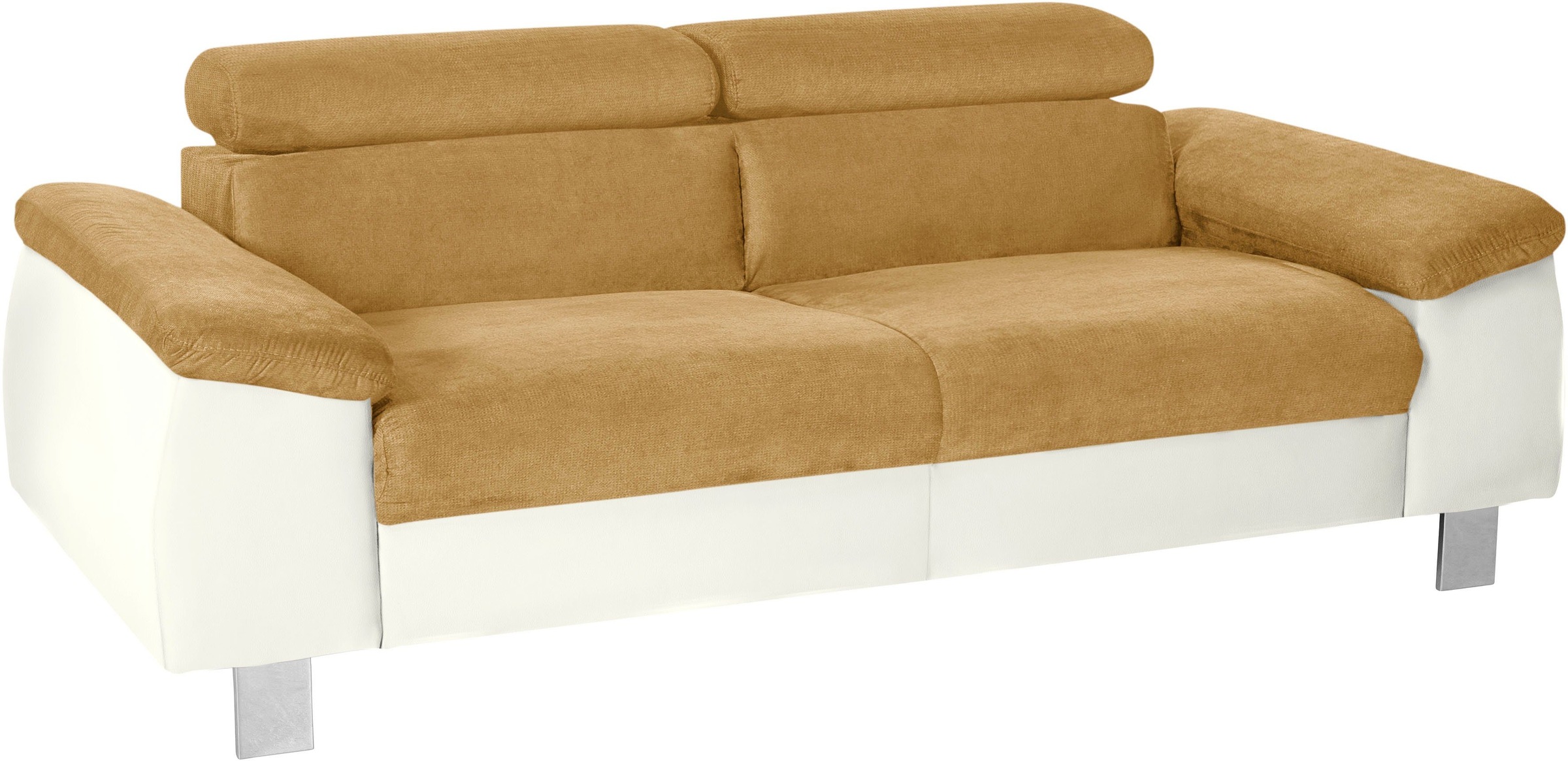 COTTA Polstergarnitur »Komaris«, (Set), Set bestehend aus: 3-Sitzer mit Kopfteilverstellung & Hocker