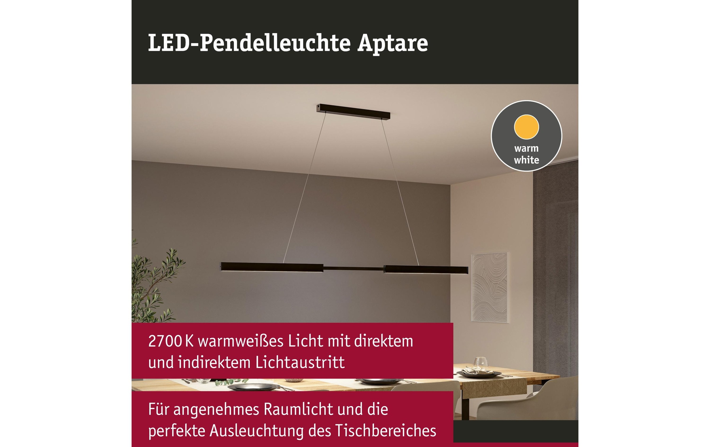 Paulmann LED Pendelleuchte »LED Touchless Sensor Aptare«, 1 flammig