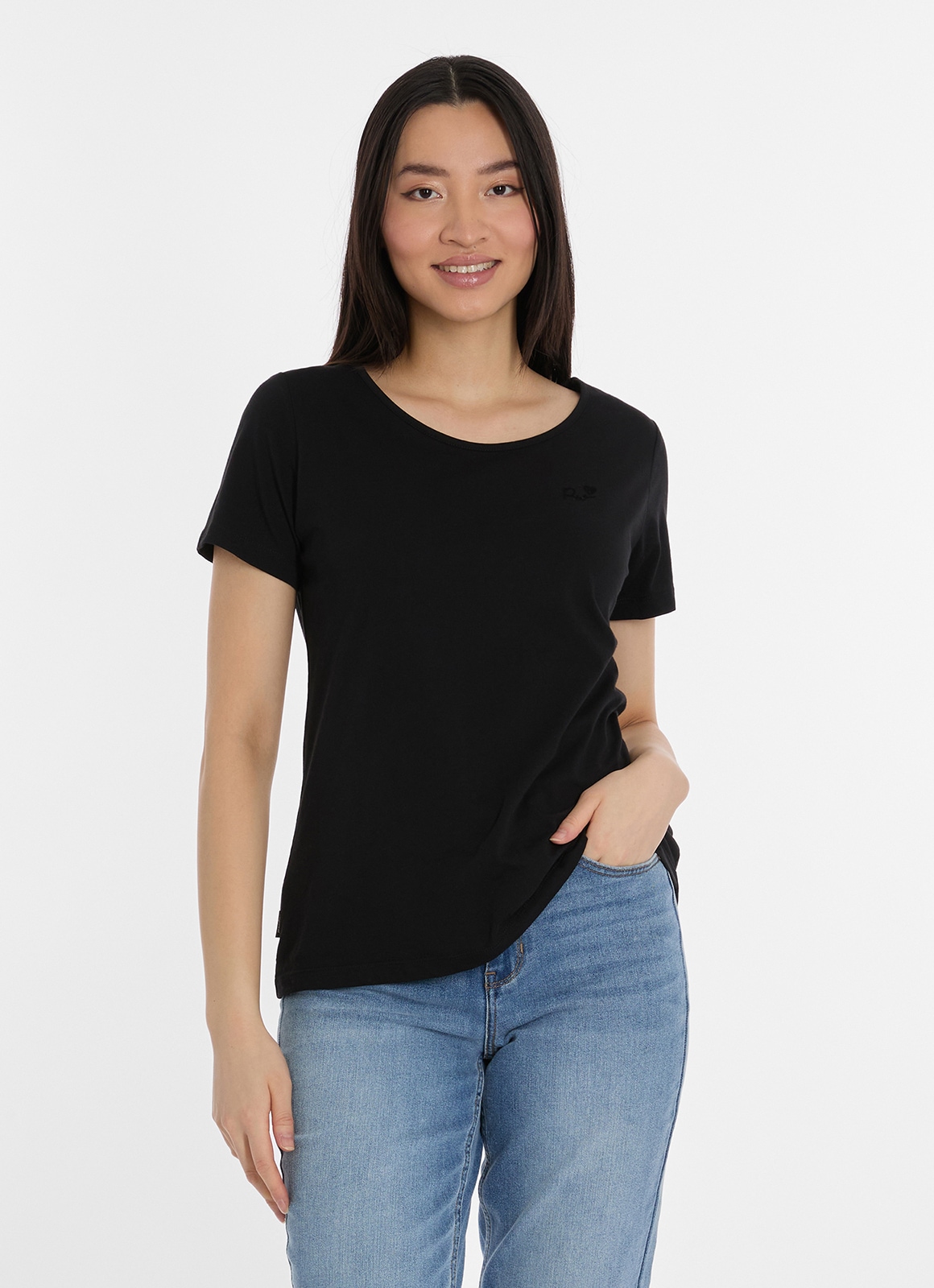 Ragwear Kurzarmshirt "MINTTA" Kurzarmshirt, aus Baumwolle und Polyester, lockere Passform, mit Druck