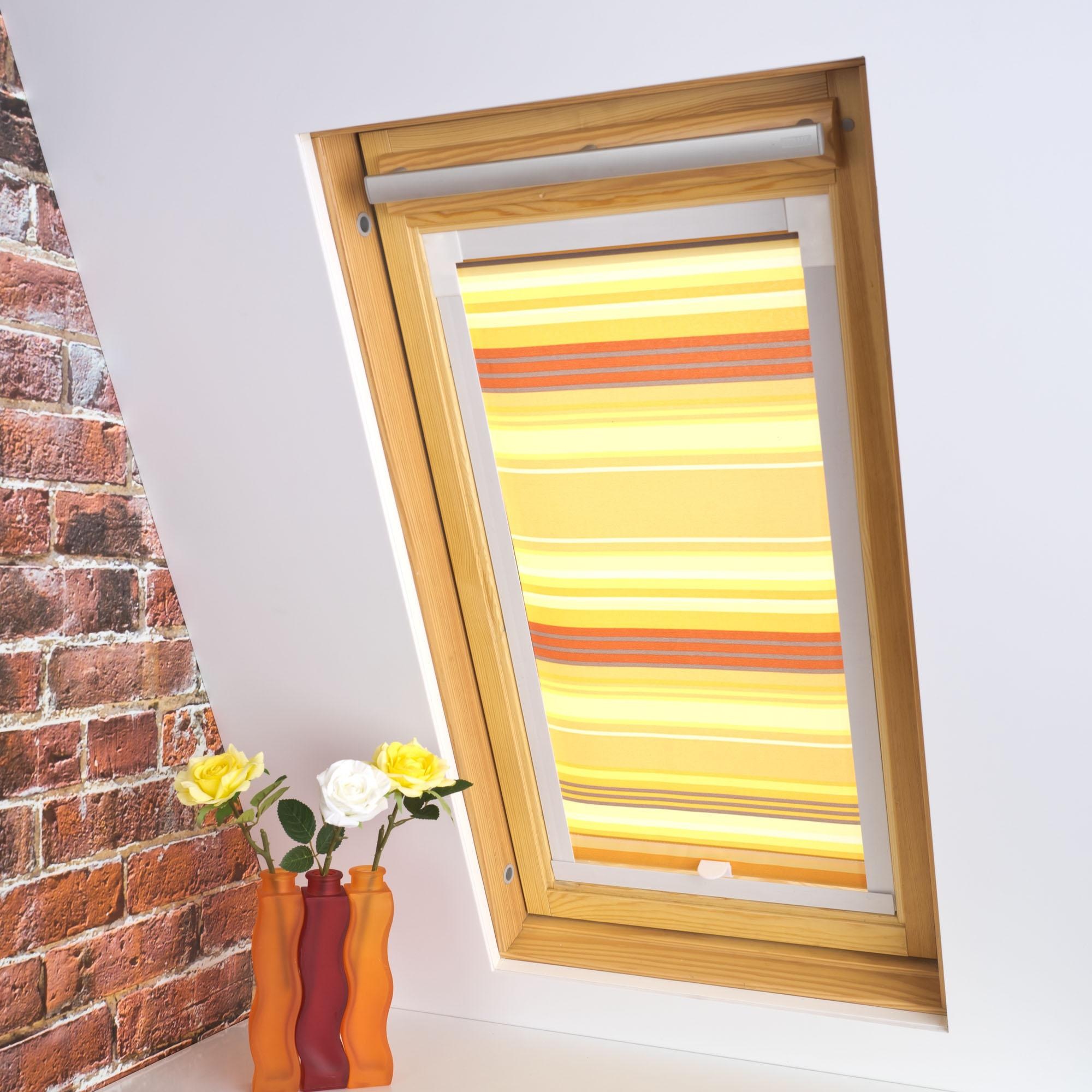 Liedeco Dachfensterrollo »Dekor«, Lichtschutz, in Führungsschienen, Dachfensterrollo Dekor