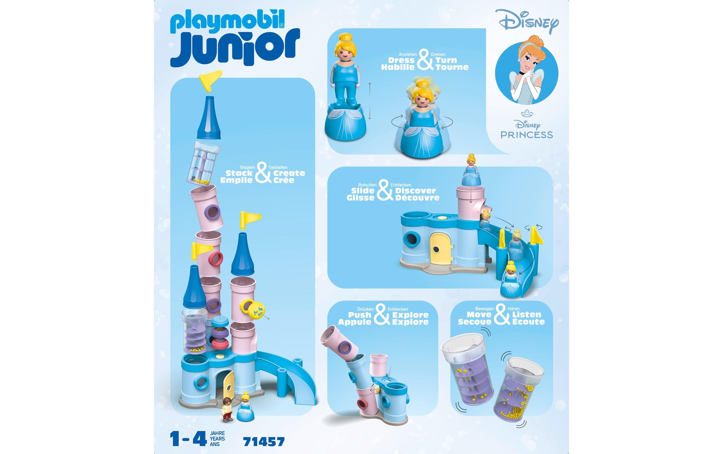 Playmobil® Spielbausteine »Junior & Disney: Cinderellas Schloss 71457«, (25 St.)