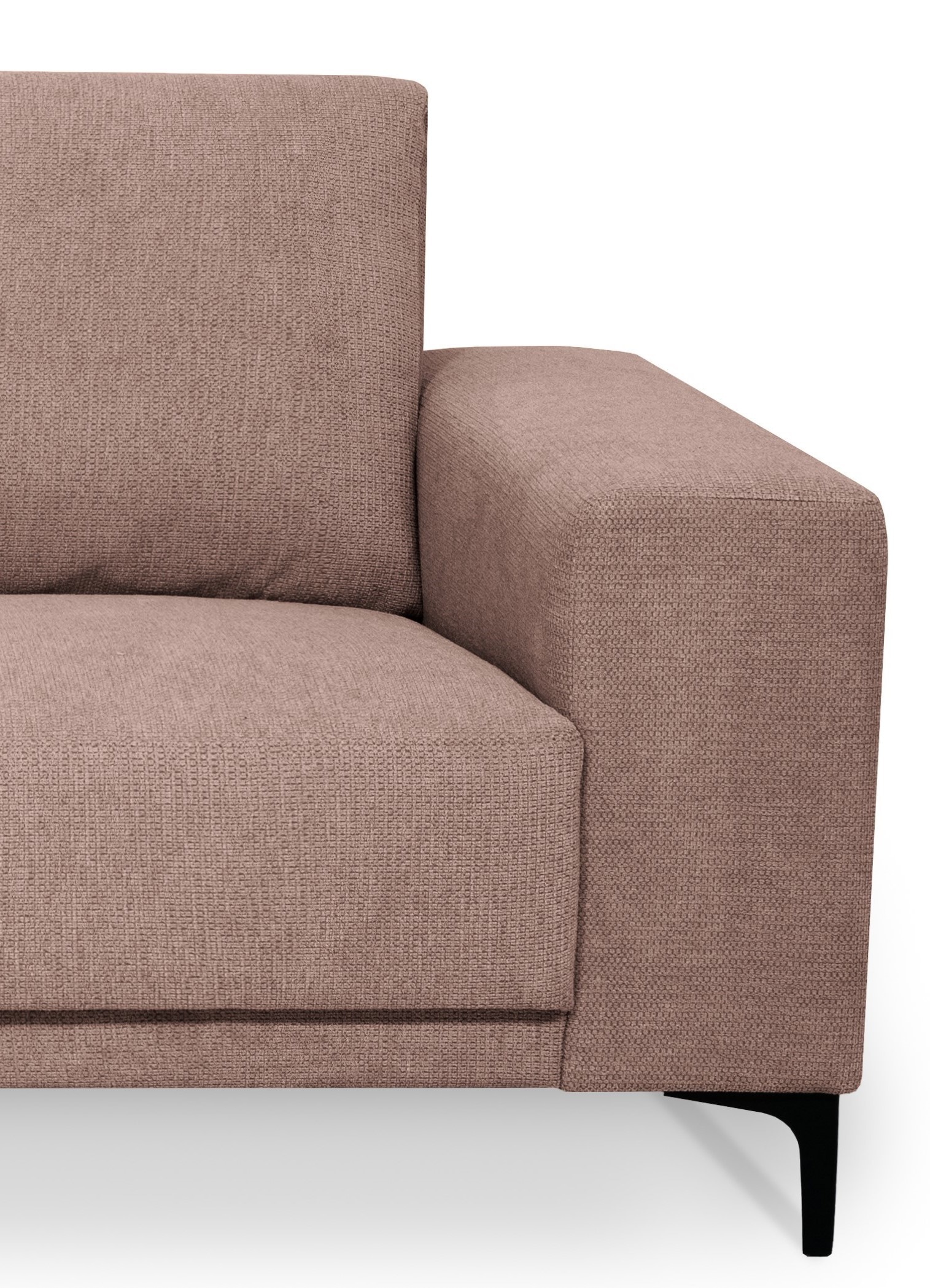 Places of Style Ecksofa »Xander, L-Form,«, Breite 289 cm, Webstoff, Soft-Touch Chenille, schwarze Metallfüsse