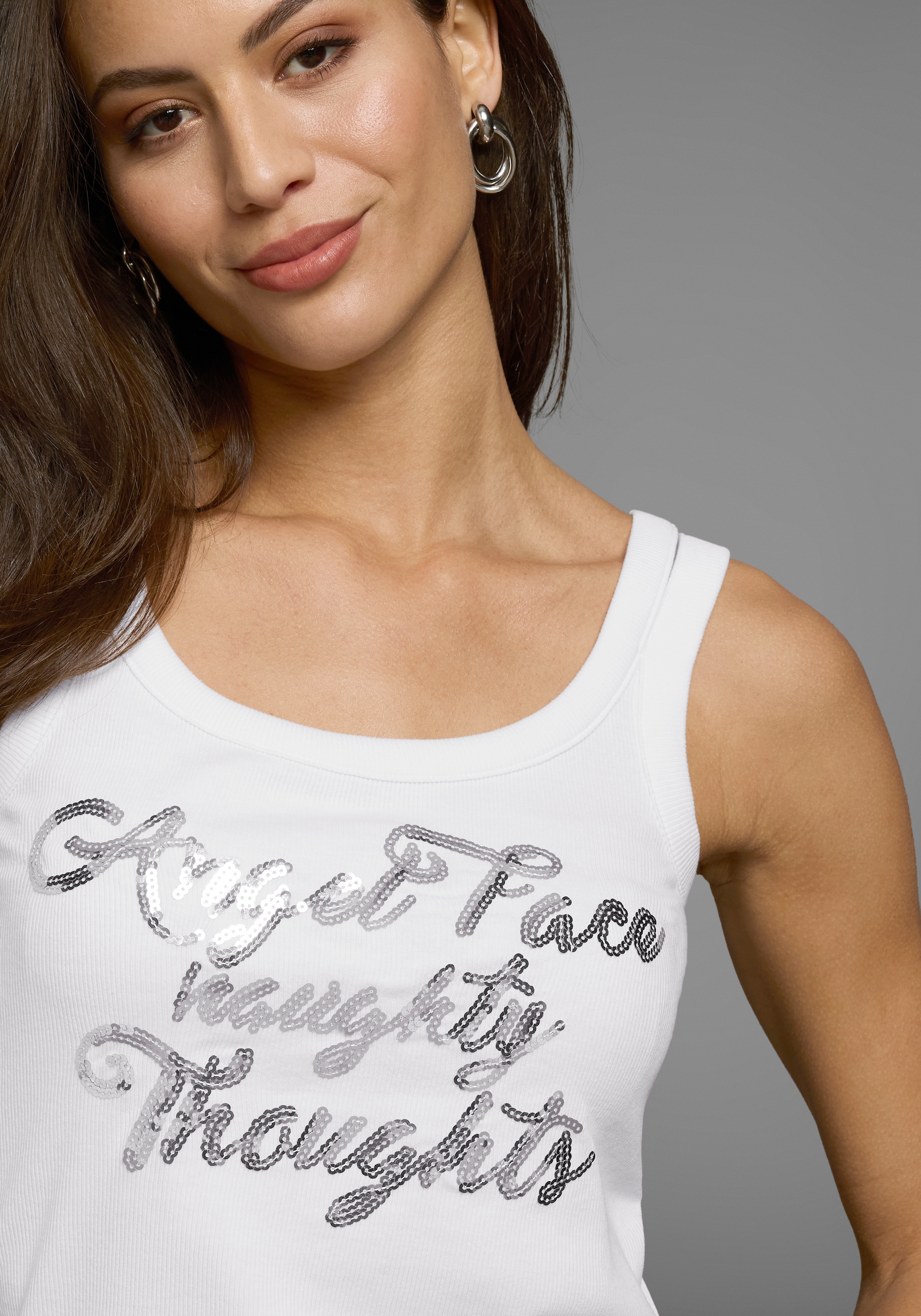 Laura Scott Tanktop, mit effektvollen Pailletten