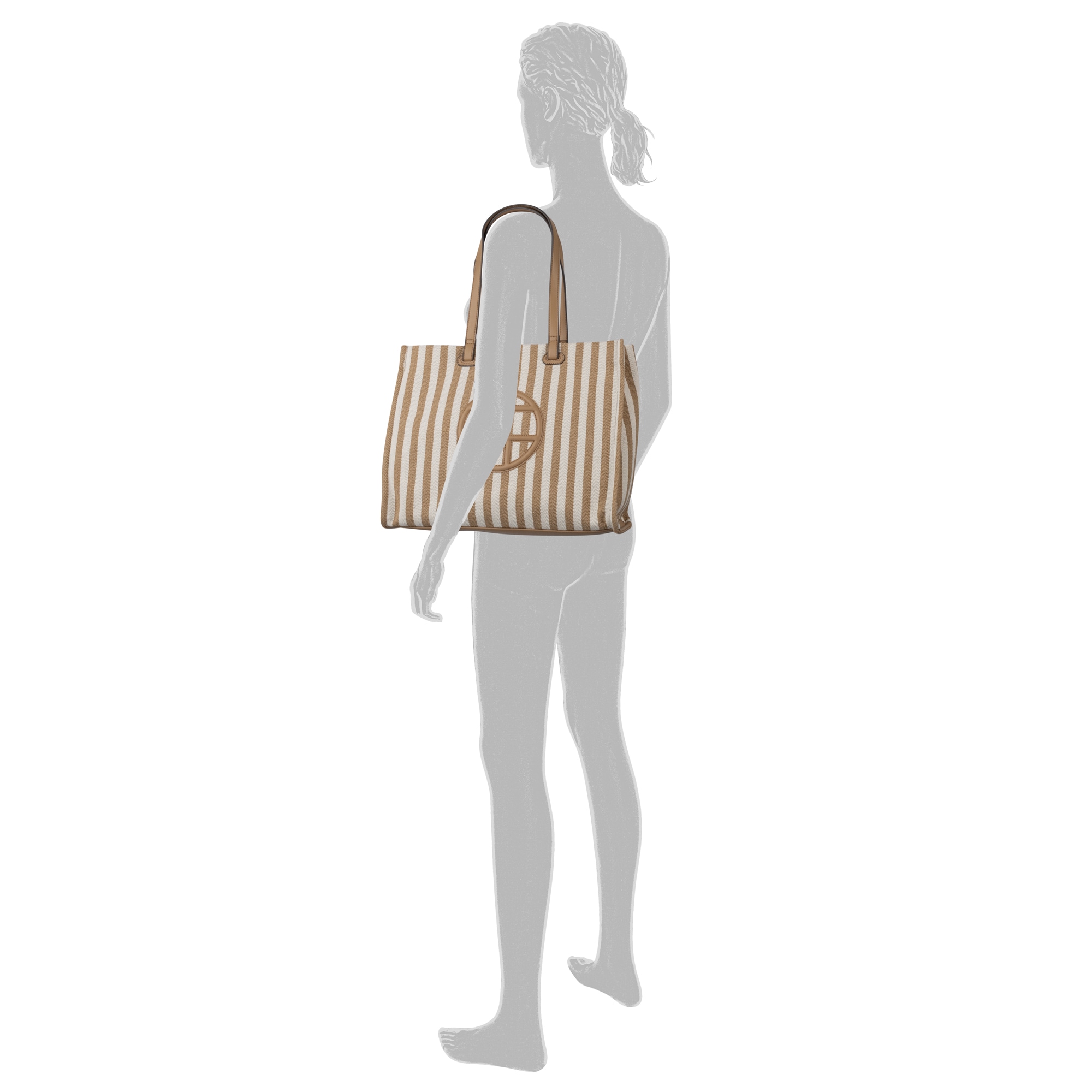 TOM TAILOR Shopper »Romy«, aus weichem Baumwollgewebe mit 3D-Logo zentral in Kunstleder abgesetzt