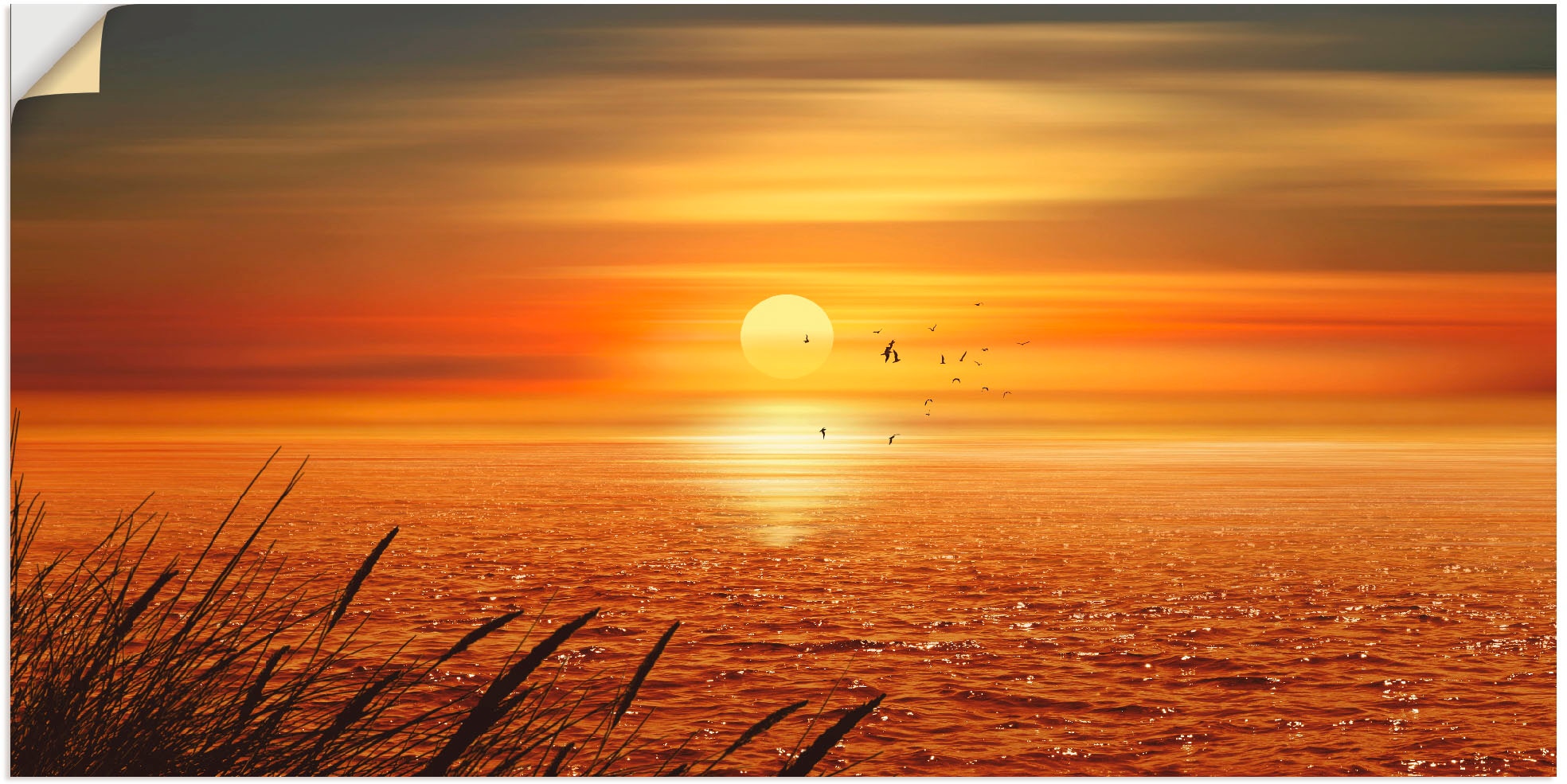 über bestellen Artland Wandaufkleber als oder dem online Wandbild Grössen »Sonnenuntergang St.), Meer«, Leinwandbild, -untergang, & Poster versch. Sonnenaufgang in | (1 Jelmoli-Versand