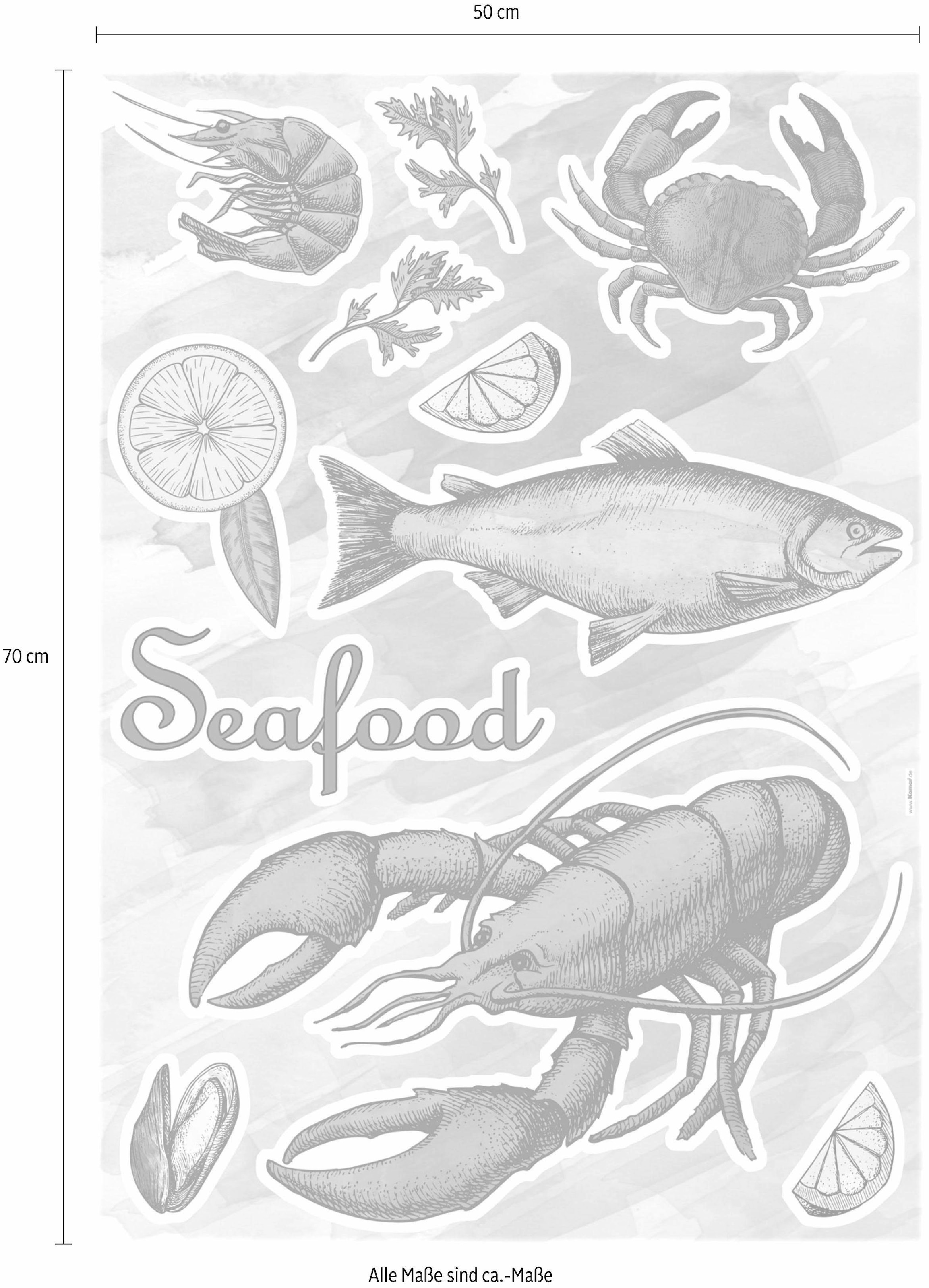 ✵ Komar Wandtattoo »Seafood«, 50x70 selbstklebendes bestellen cm | Höhe), x Wandtattoo online Jelmoli-Versand (Breite