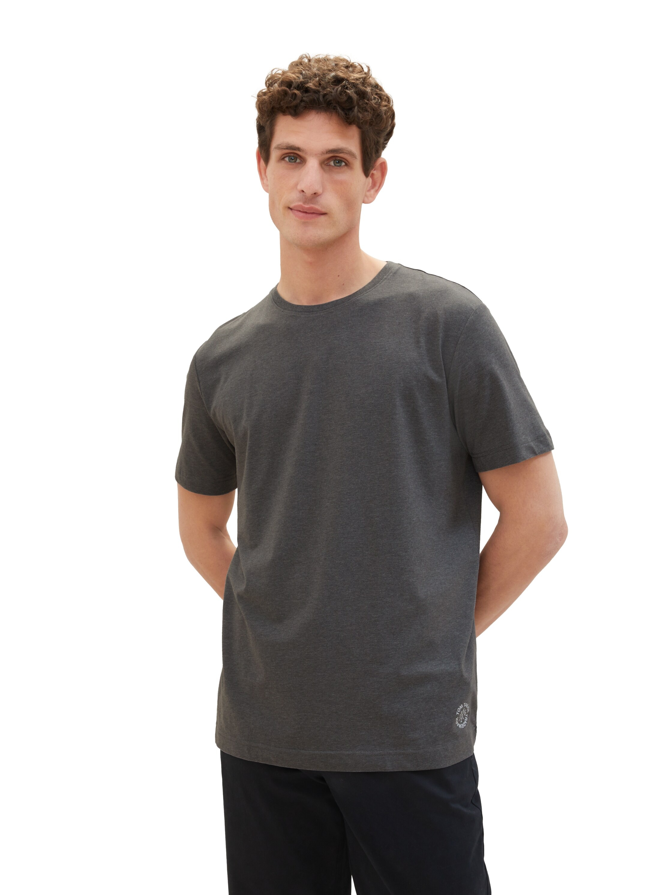 TOM TAILOR Kurzarmshirt, (Packung, 2 tlg.), mit Logo-Print