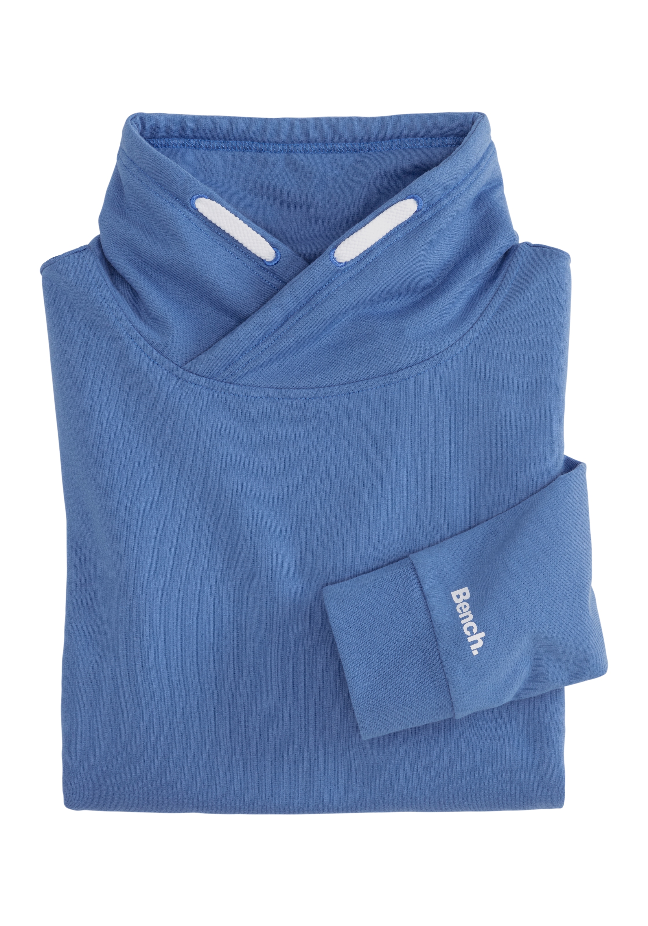 Bench. Loungewear Sweatshirt, mit grossem Stehkragen aus einer Baumwollmischung