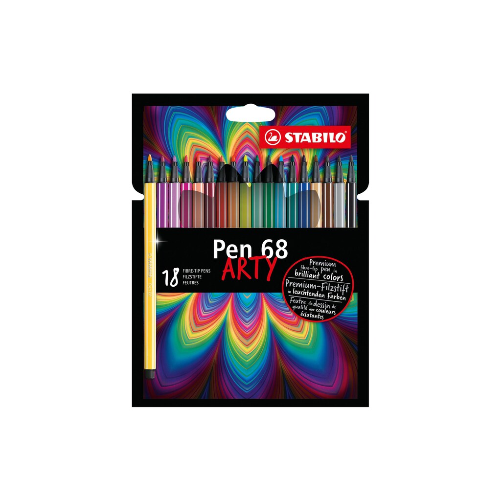 STABILO Faserstift »Pen68 ARTY 18 St«