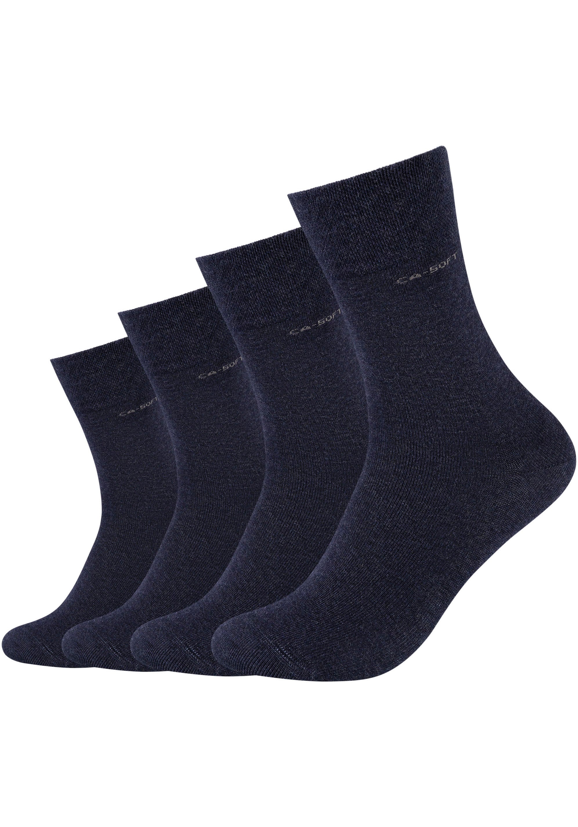 Socken, (Packung, 4er-Pack), mit verstärktem Fersen- und Zehenbereich