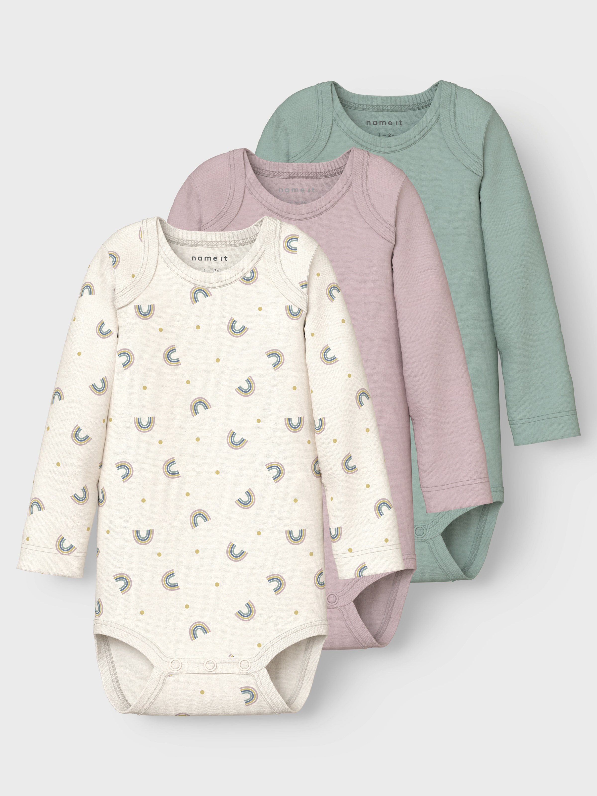 Name It Body »NBFBODY 3P LS JET RAINBOW NOOS«