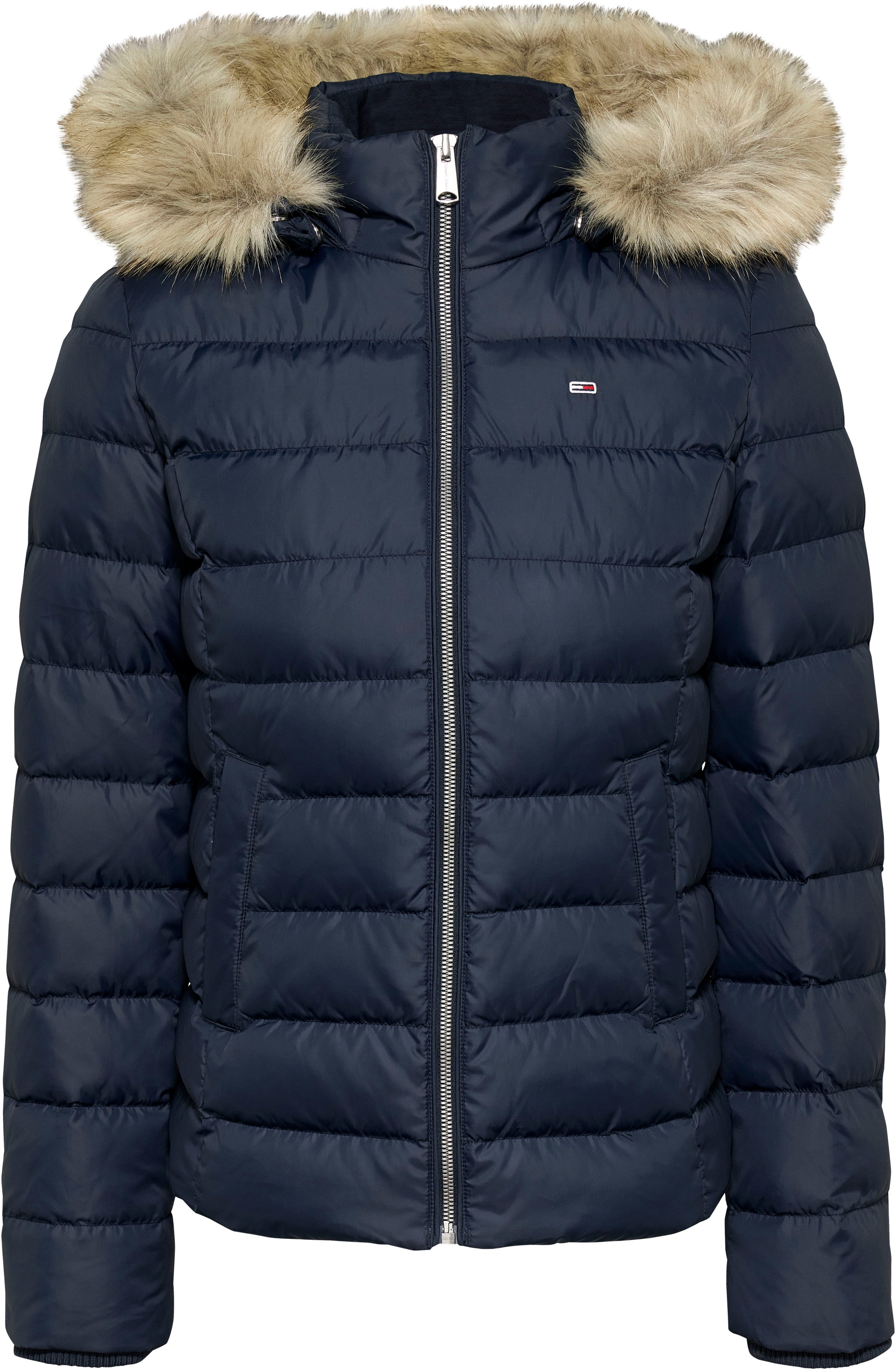 Tommy Jeans Steppjacke »TJW BASIC HOODED DOWN JACKET EXT«, mit Kapuze, mit Logostickerei