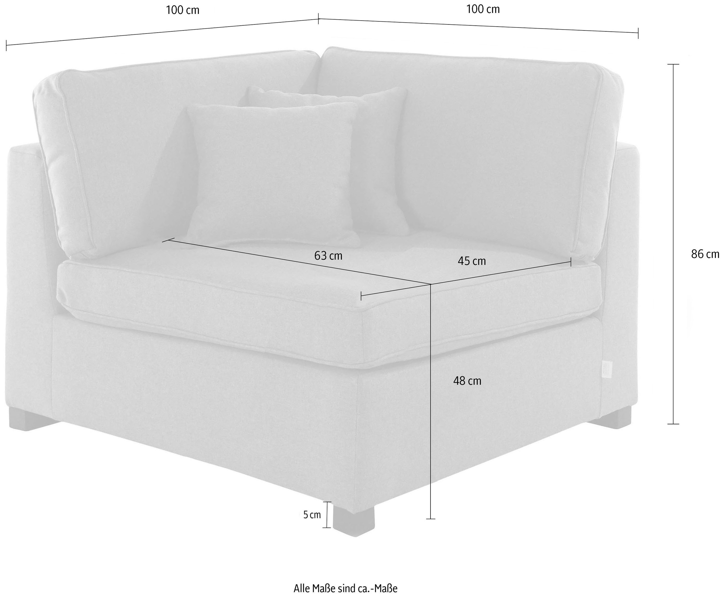Home affaire Sofaelement »Skara«, Modul zum eigenen Zusammenstellen, in vielen Bezugsqualitäten
