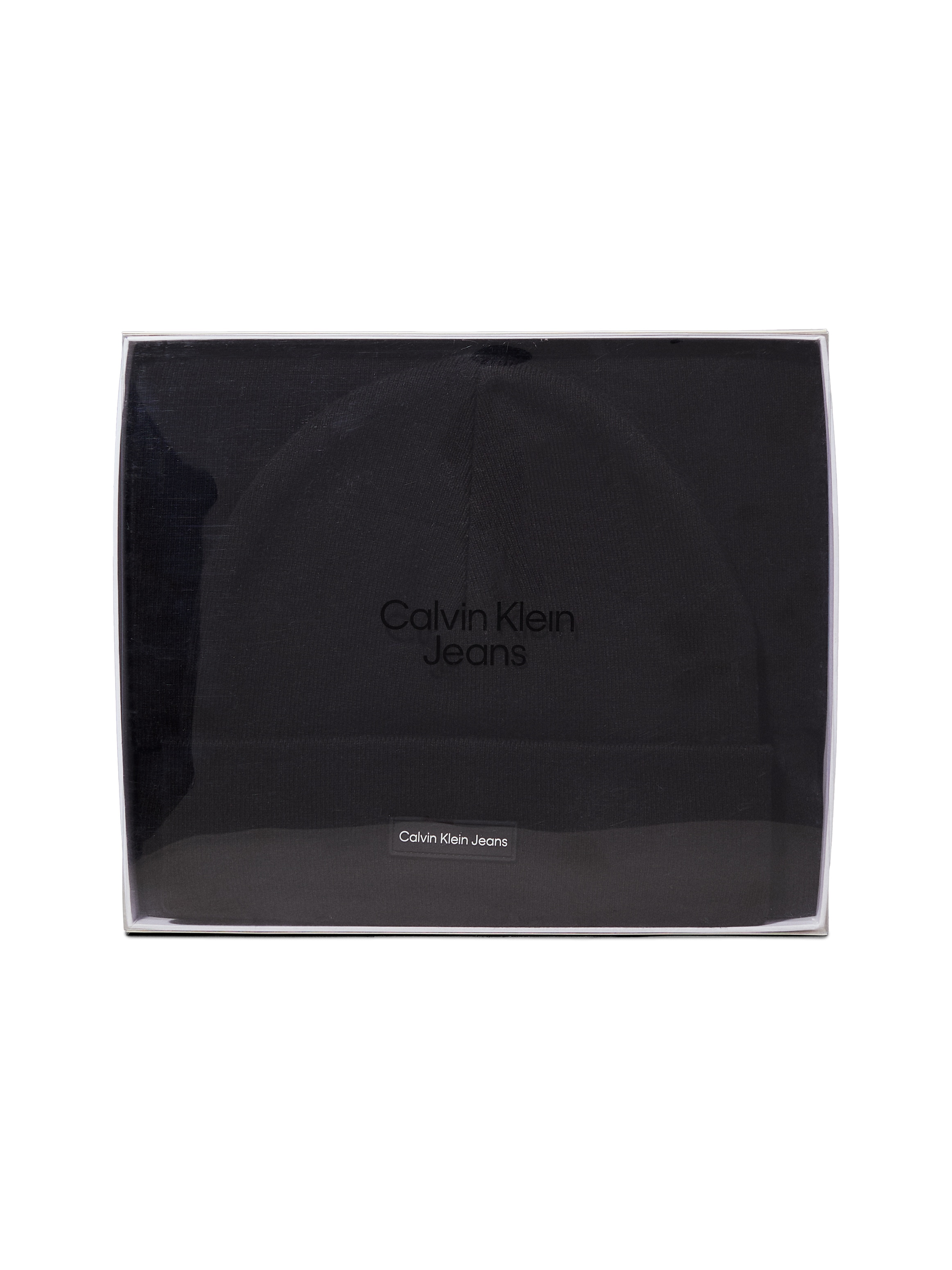 Calvin Klein Jeans Strickmütze »GIFT BEANIE & SCARF INST PATCH«, mit Logopatch