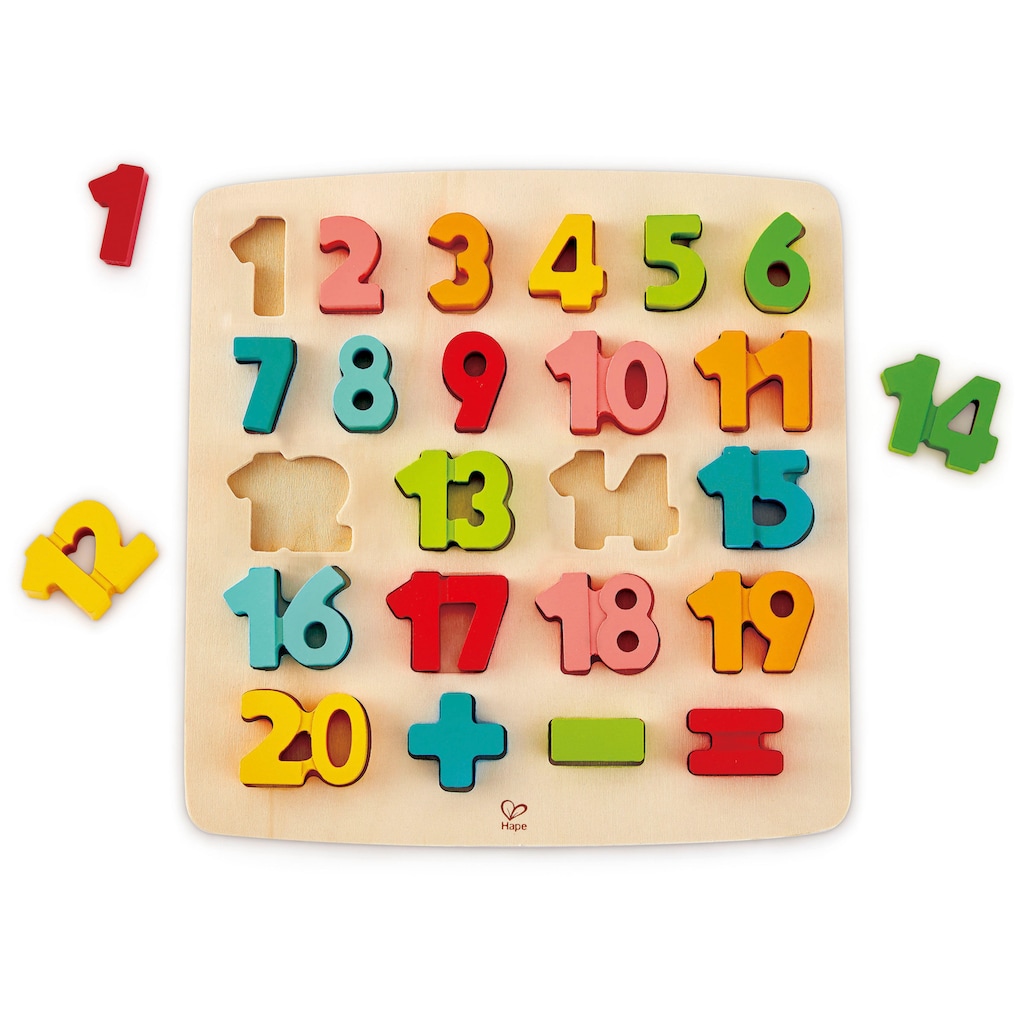 Hape Steckpuzzle »Puzzle mit Zahlen und Rechnensymbolen«, FSC®- schützt Wald - weltweit