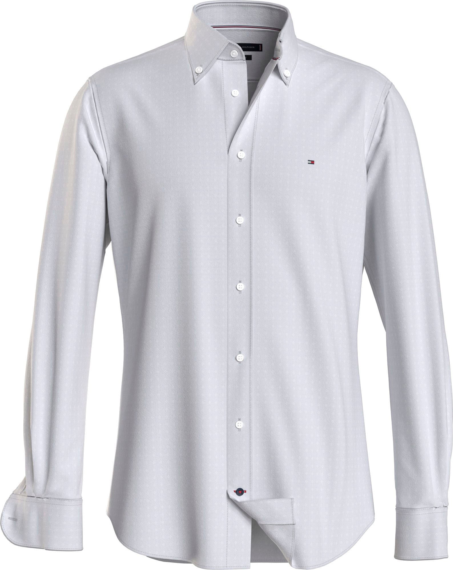 Tommy Hilfiger Langarmhemd »CL W-OXFORD DOBBY RF SHIRT«, mit dezenter  Labelflag auf der Brust online kaufen | Jelmoli-Versand