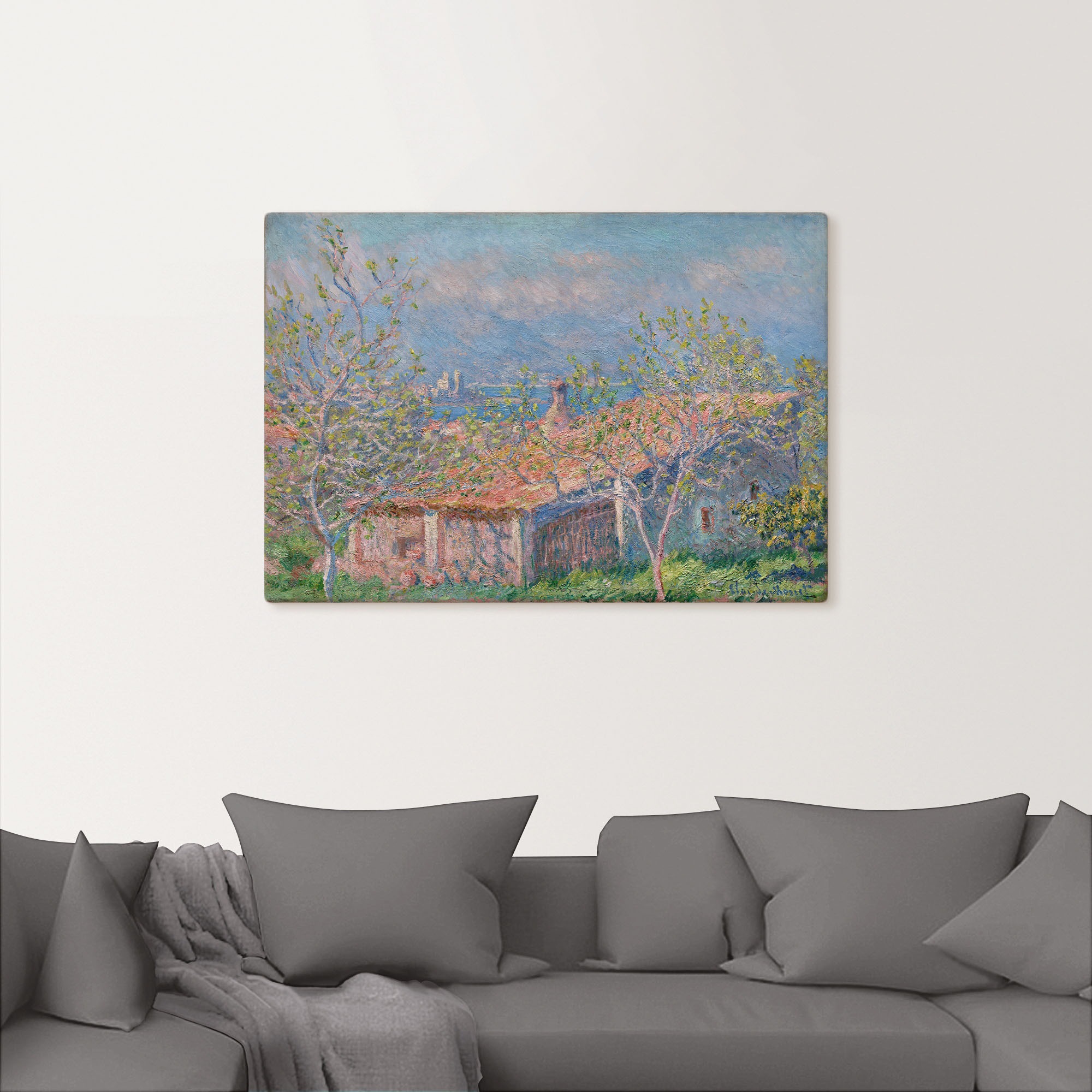 Artland Leinwandbild »Das Haus des Gärtners in Antibes. 1888«, Gartenbilder, (1 St.), auf Keilrahmen gespannt