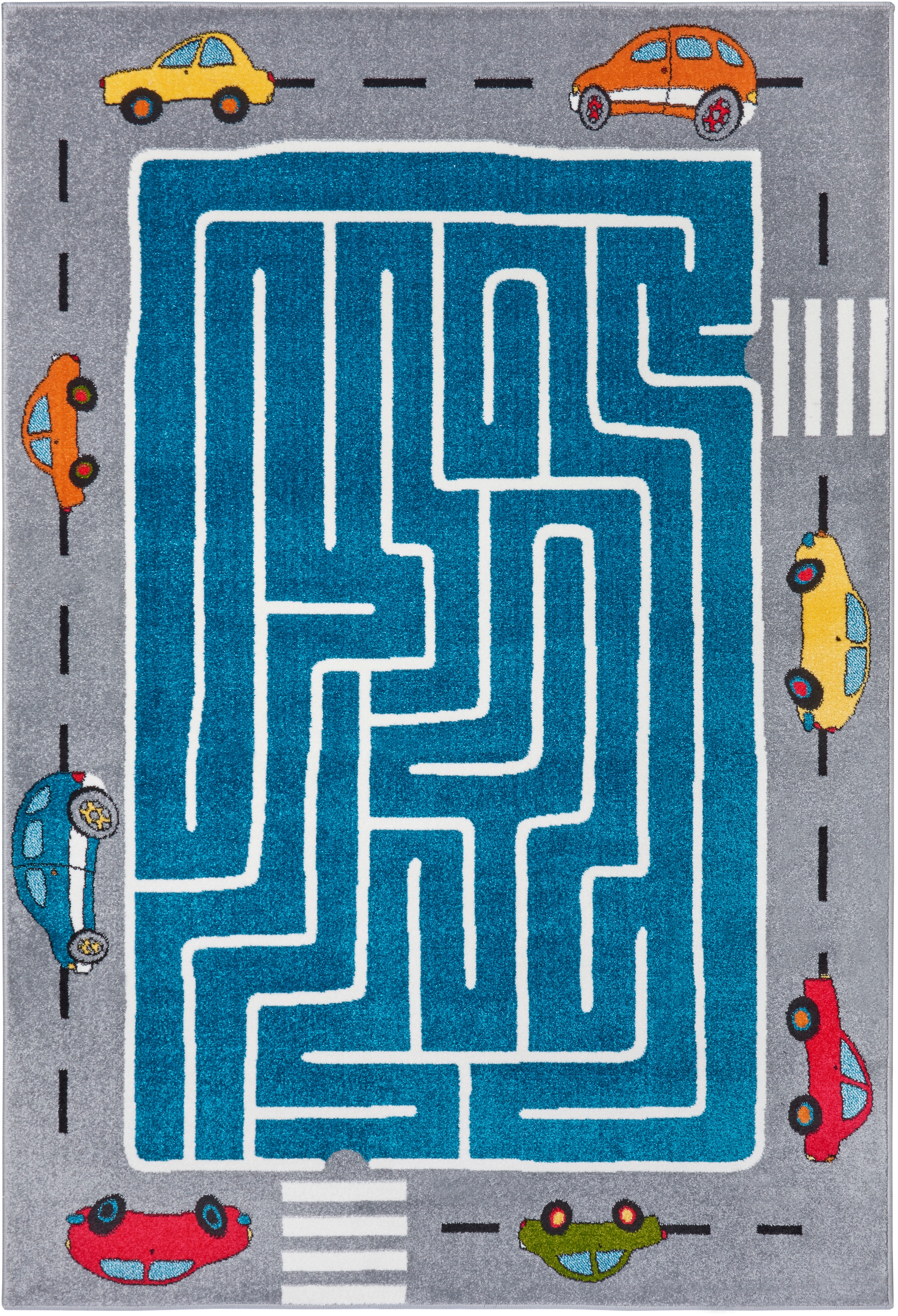 HANSE Home Teppich »Labyrinth Race«, rechteckig, Farbenfrohes Design,  Spielunterlage, Auto, Strasse, strapazierfähig online shoppen