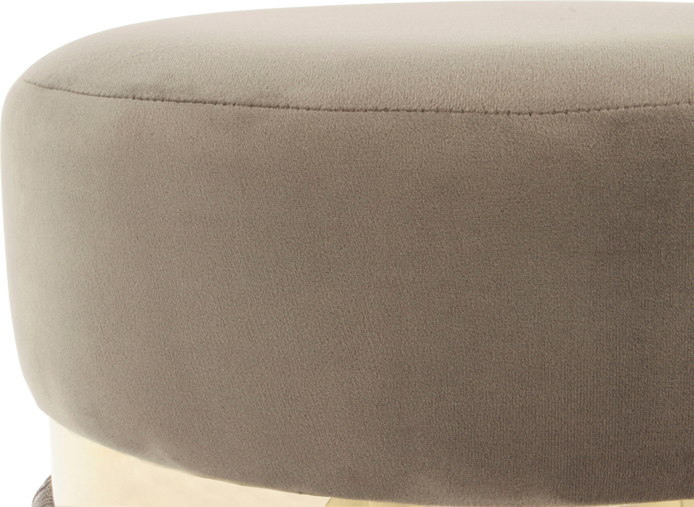 Kayoom Sitzhocker »Hocker Rebecca 925, Sitzpouf in runder Form,mit samtigem Bezug«, (1 St.), pflegeleicht, modern, vielseitig verwendbar, Sitzfläche gepolstert