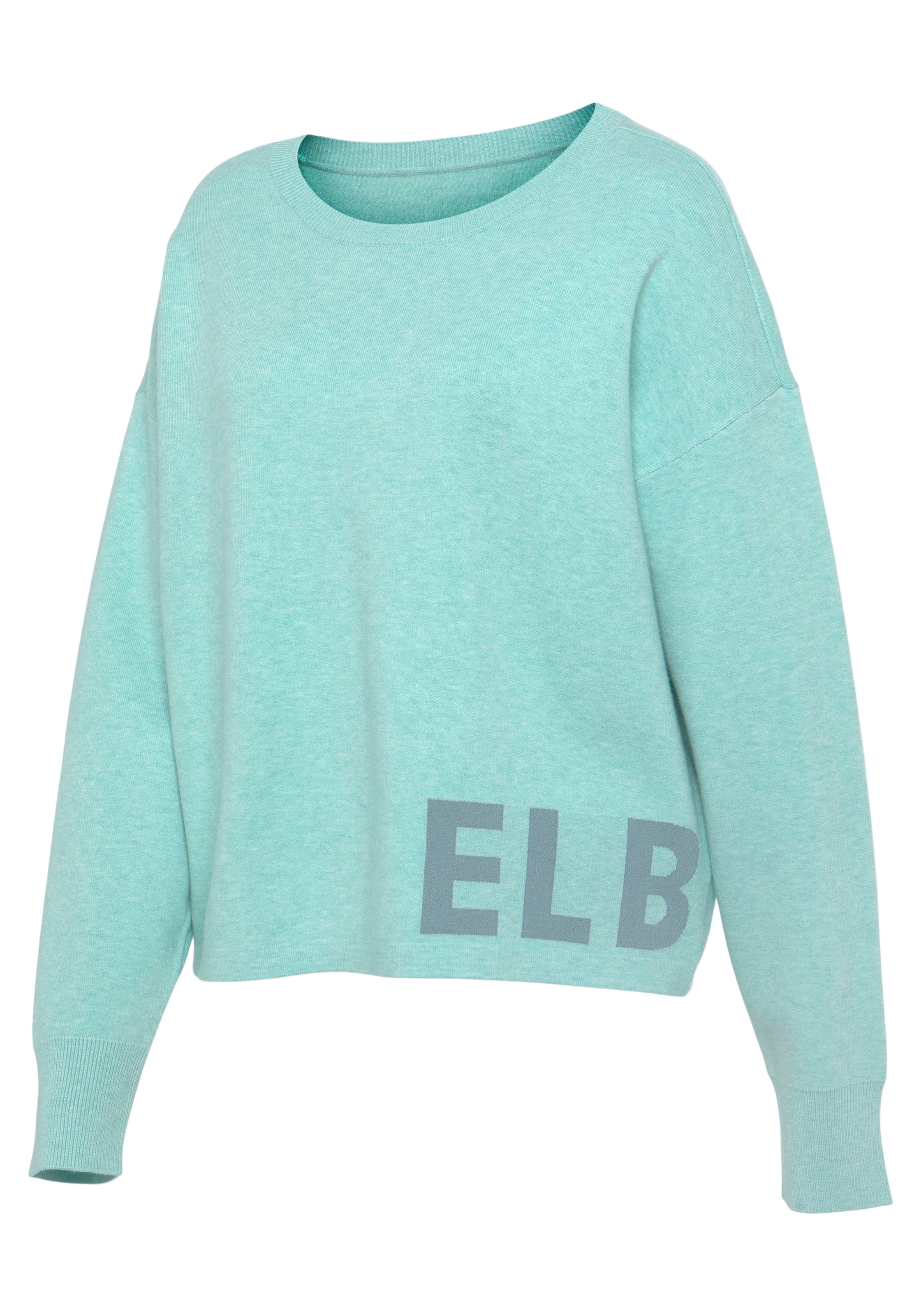 Elbsand Strickpullover »-Loungesweatshirt«, mit eingestricktem Logo