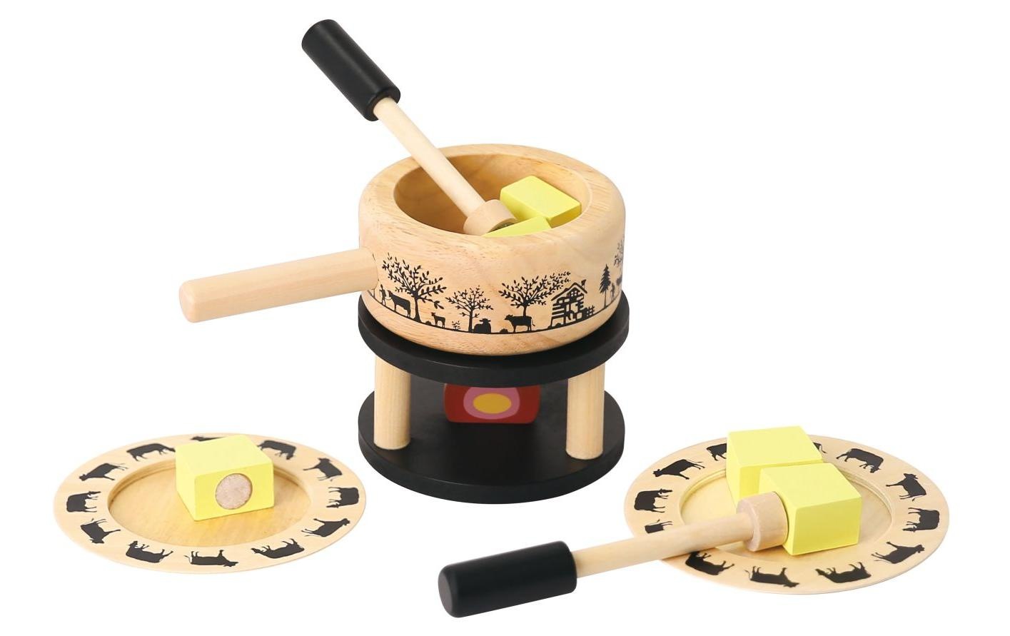 Spielba Lernspielzeug "Fondue Set mit Teller und Gabel"