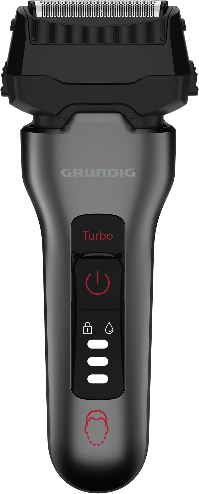 Grundig Elektrorasierer "Herrenrasierer MS 8330" 1 Stk. Aufsätze ausklappbarer Langhaarschneider Profi‑Rasierer mit BeardCare Sensor, 3‑fach System & Turbo‑Modus