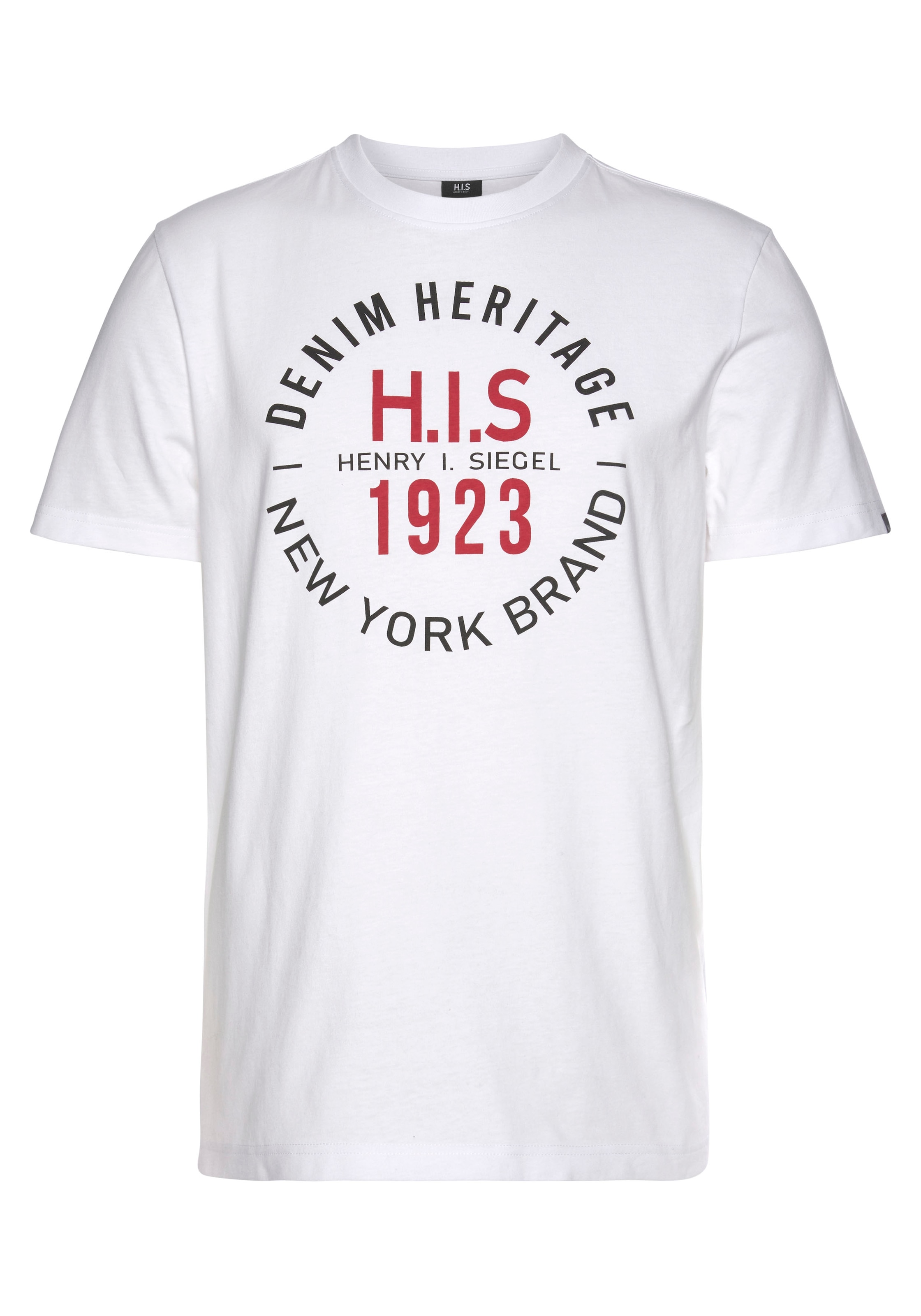 H.I.S Markenprint Rundhalsshirt, Jelmoli-Versand online shoppen | mit