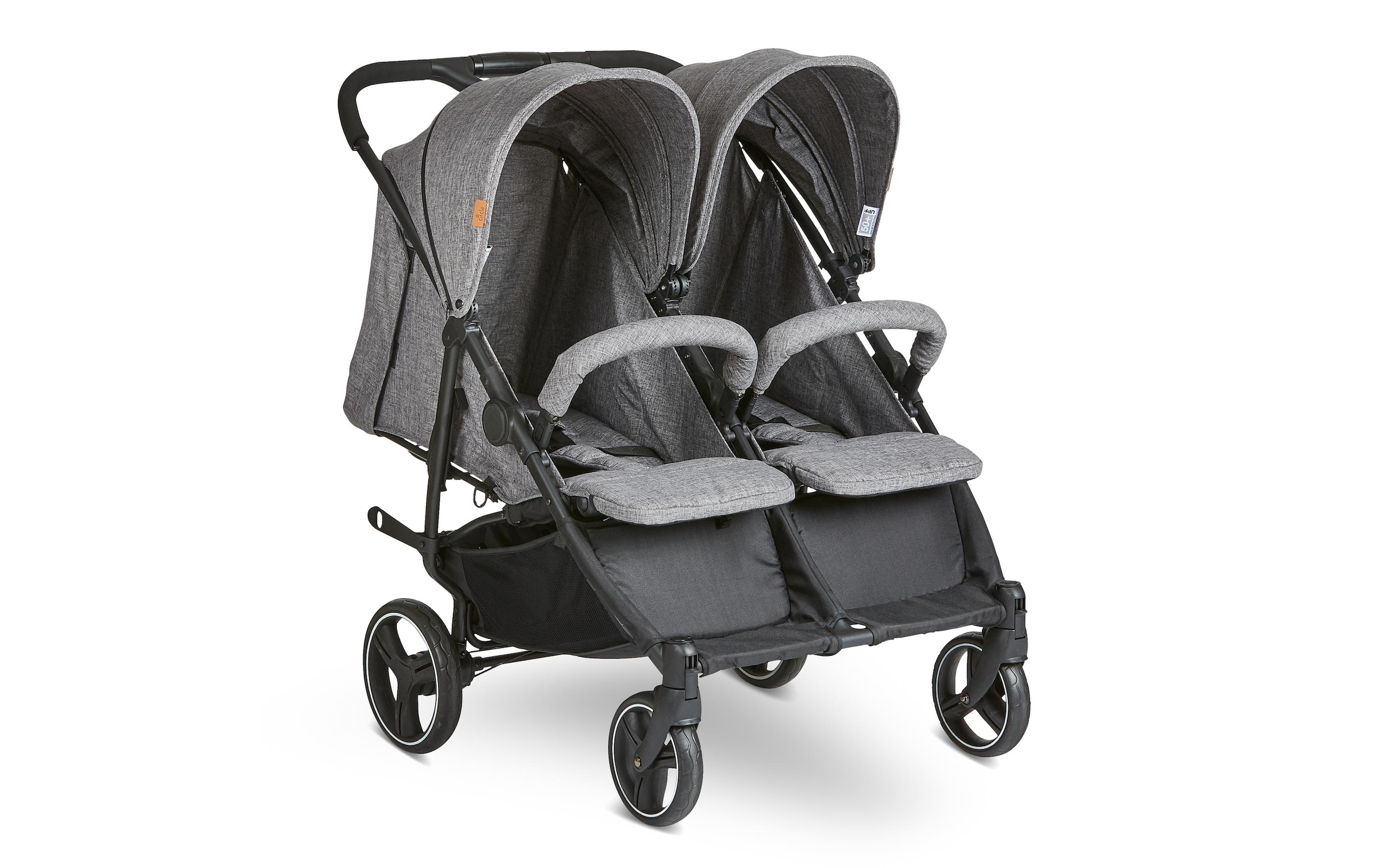 Geschwisterwagen »circle by ABC Design Twin Woven Graphite«, 44 kg