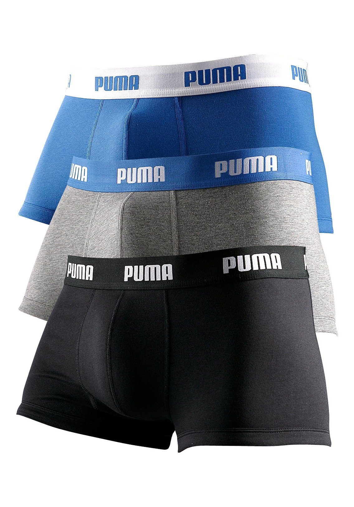 PUMA Hipster, (Packung, 3 St.), mit Logoschriftzug auf breitem Bund