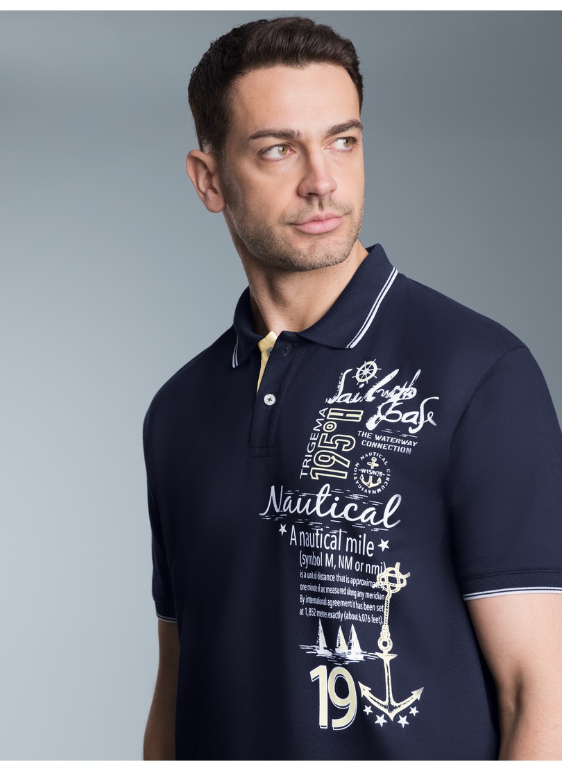 Trigema Poloshirt »TRIGEMA Poloshirt mit maritimem Printmotiv« 1 Stk.