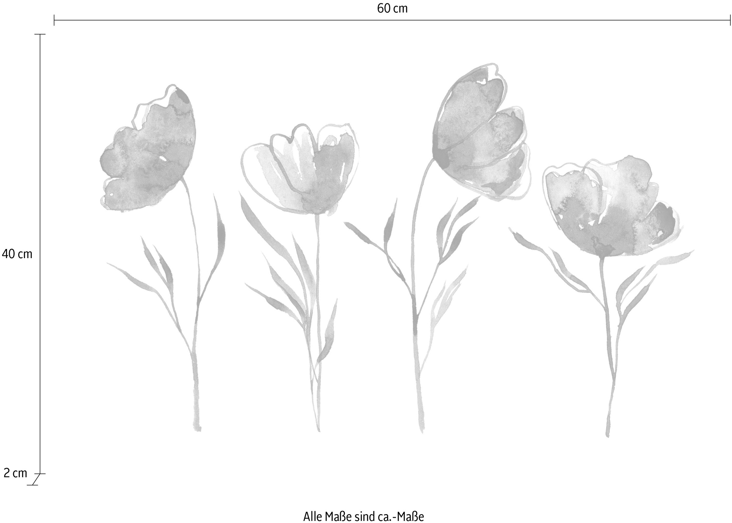 queence Leinwandbild »Blumen«, Kunst-Blumen-Blumenbilder, Premium-Leinwandstoff, Handarbeit aus Deutschland
