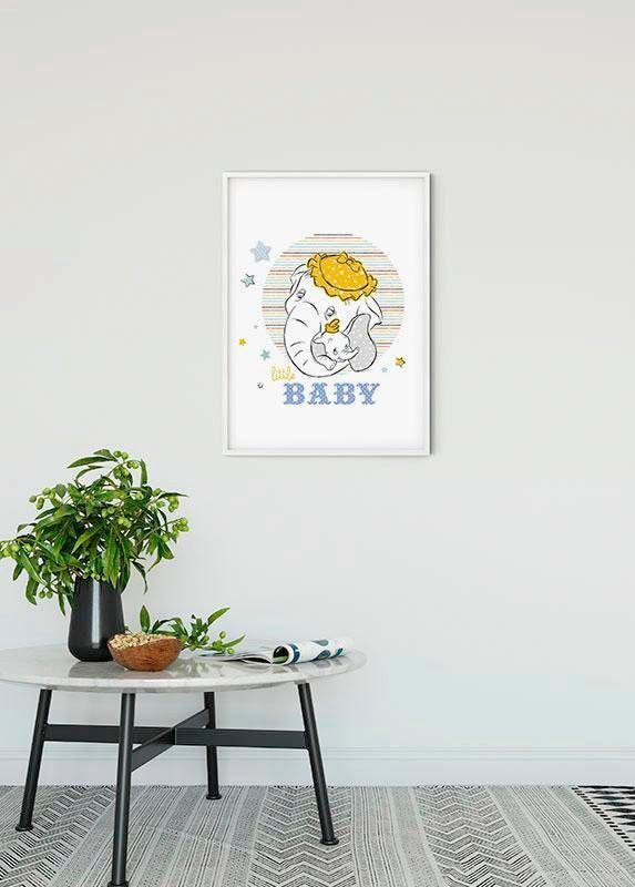 Komar Bild »Dumbo Little Baby«, Disney, (1 St.), Wandbild zur Dekoration im Kinderzimmer - ohne Rahmen