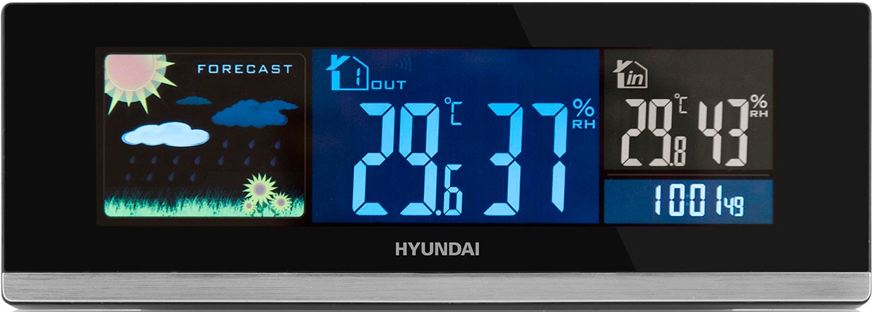 Hyundai Wetterstation »Hyundai WS 2468«, Jelmoli-Versand (mit | Shop Online farbiges Aussensensor), Display