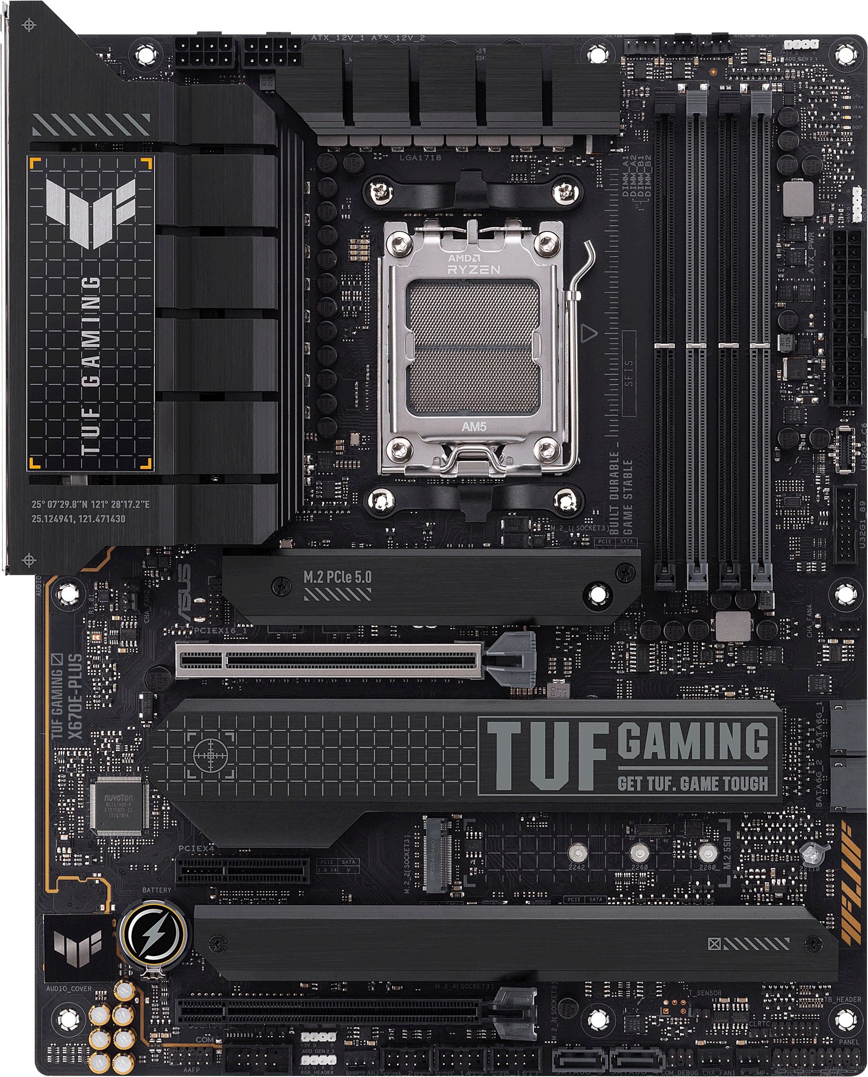 Asus Mainboard »TUF GAMING X670E-PLUS«, Ryzen 7000, ATX, PCIe 5.0, DDR5-Speicher, 4x M.2, USB 3.2 Gen