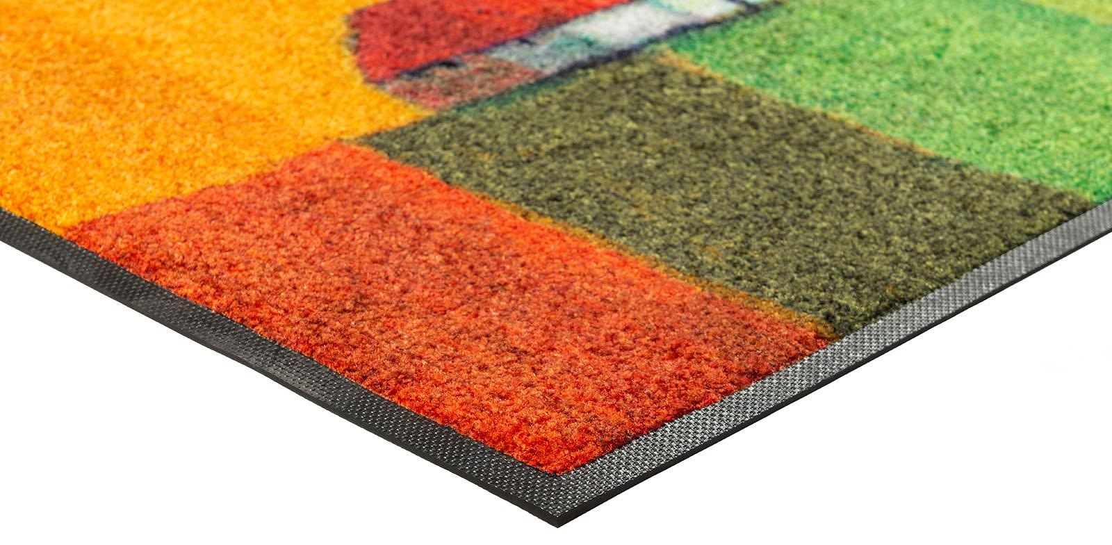 wash+dry by Kleen-Tex Fussmatte »Meadow Lands«, rechteckig, 7 mm Höhe, Schmutzfangmatte, rutschhemmend, In- und Outdoor geeignet, waschbar