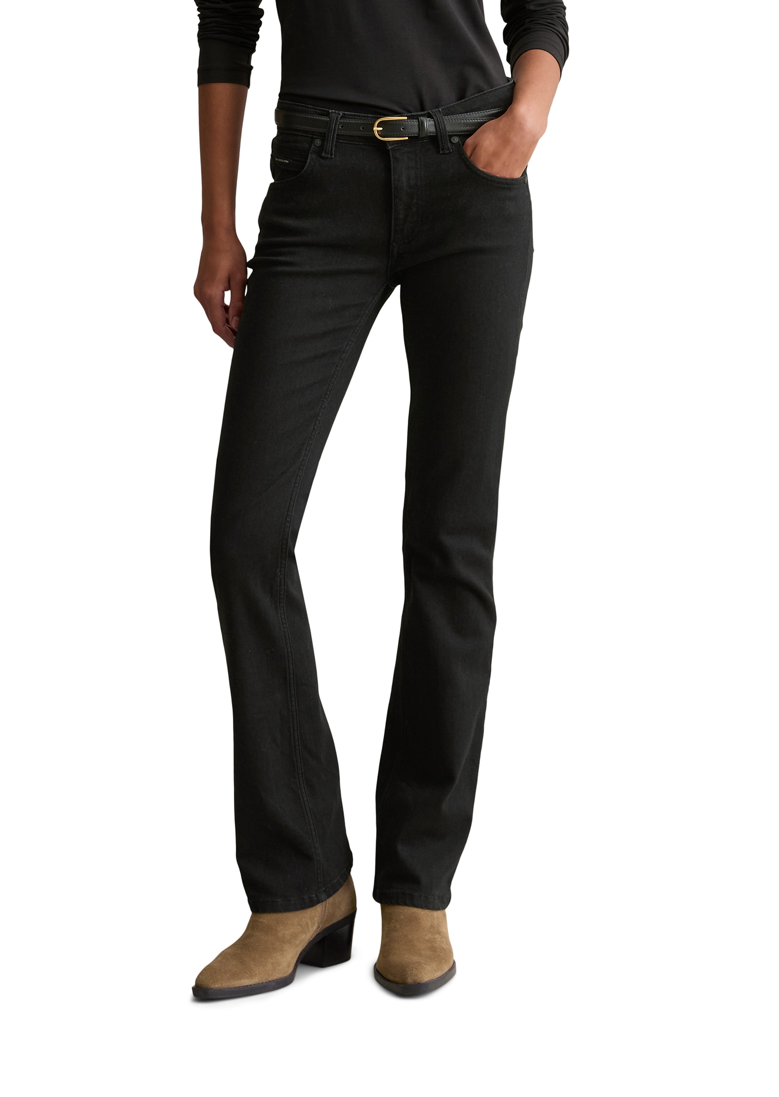 Marc O'Polo DENIM Bootcut-Jeans »NELLA« normale Leibhöhe, Slim Fit, superstretchigem Organic Cotton-Mix