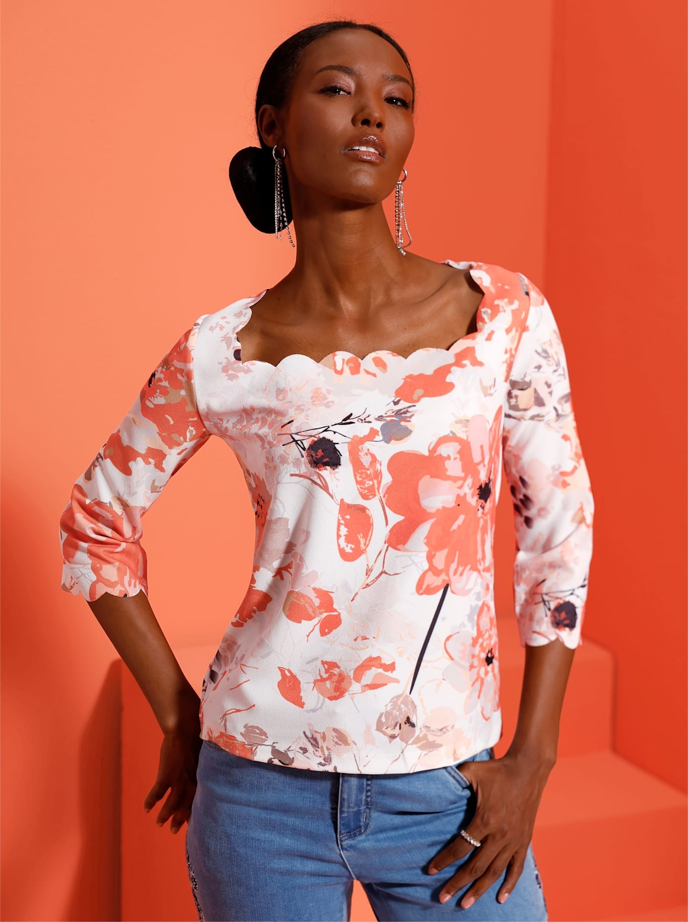 creation L Print-Shirt »Druck-Shirt« 1 tlg.