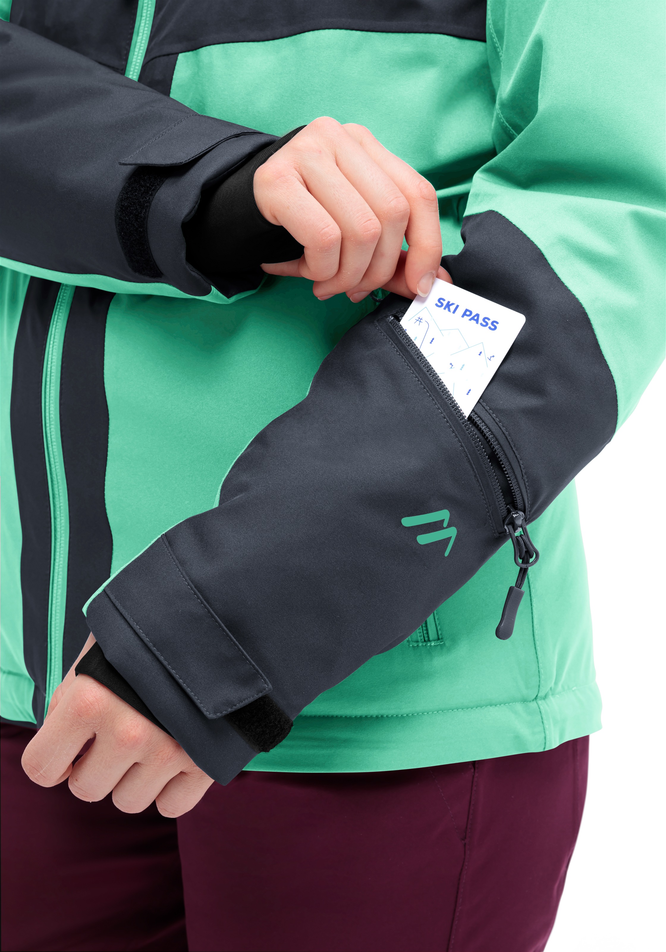 Maier Sports Skijacke »INA«, Damen Winterjacke, wasserdicht, 5 RV-Taschen und Kapuze, Regular fit