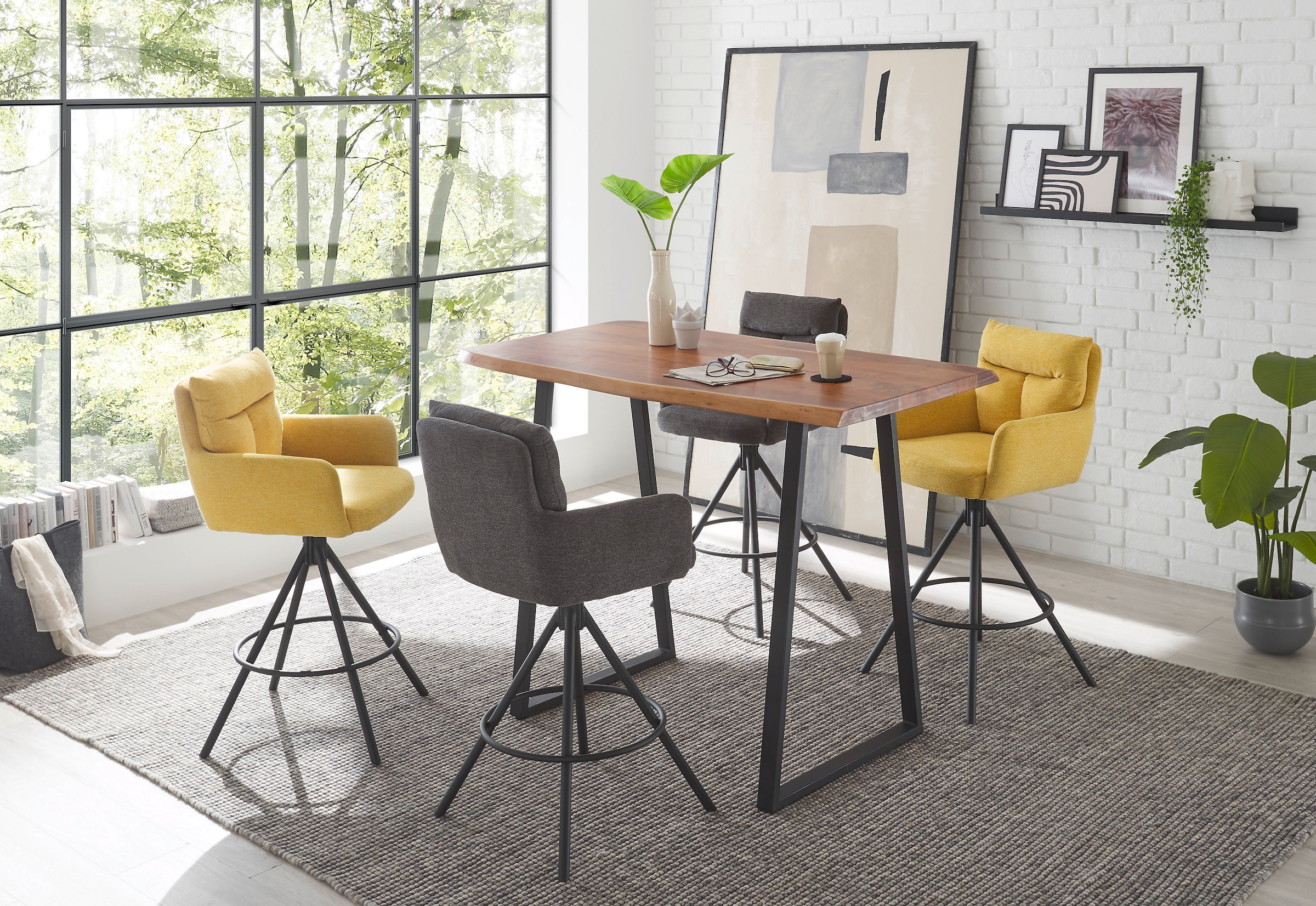 Stolkom Barhocker »Sofia«, (Set, 2 St.), Komfortsitzhöhe 70 cm, 180°drehbar Auto Return funktion