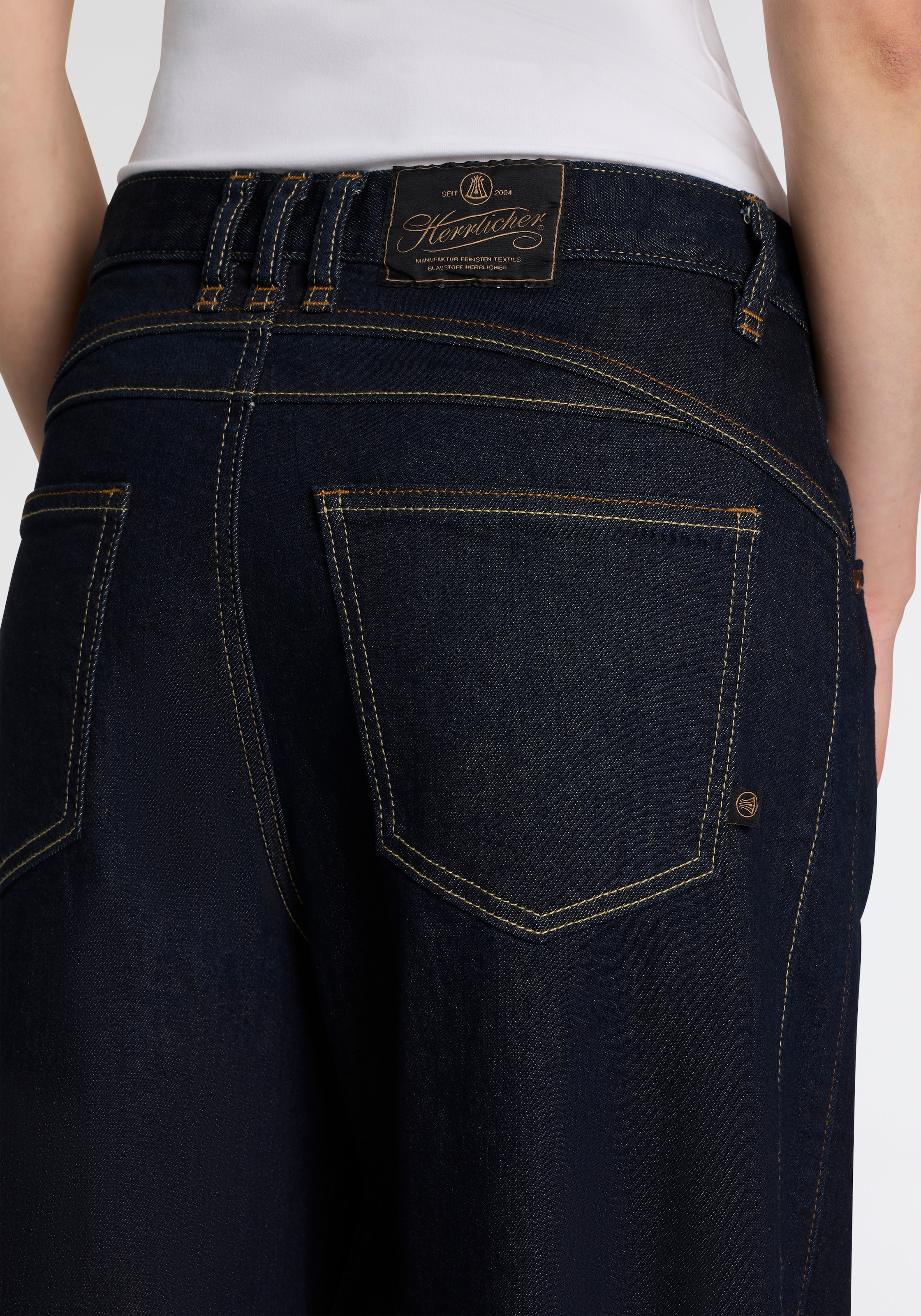 Herrlicher Loose-fit-Jeans »Barrow Denim Comfort«, im Barrel Look, cropped