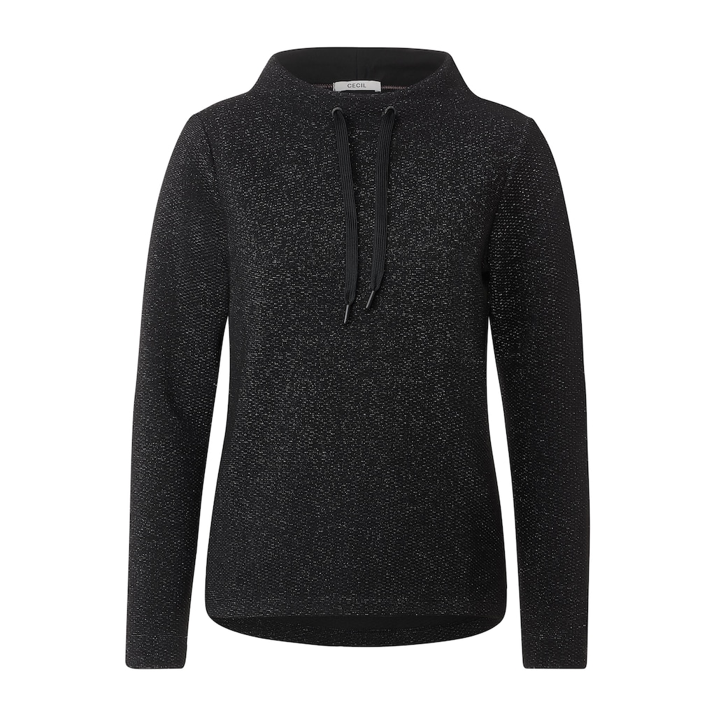 Cecil Sweatshirt »Pullover mit Glanzfasern«, Strukturierte Qualität mit Metallfasern