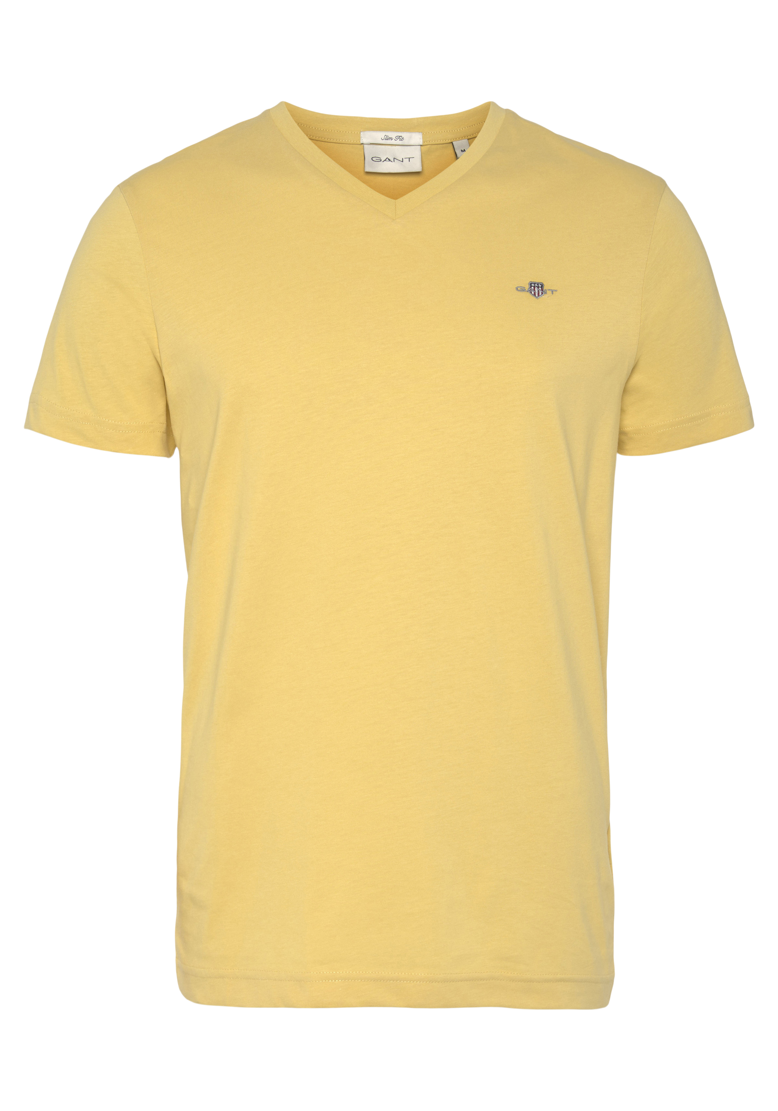T-Shirt »SLIM SHIELD V-NECK T-SHIRT«, mit einer kleinen Logostickerei auf der Brust