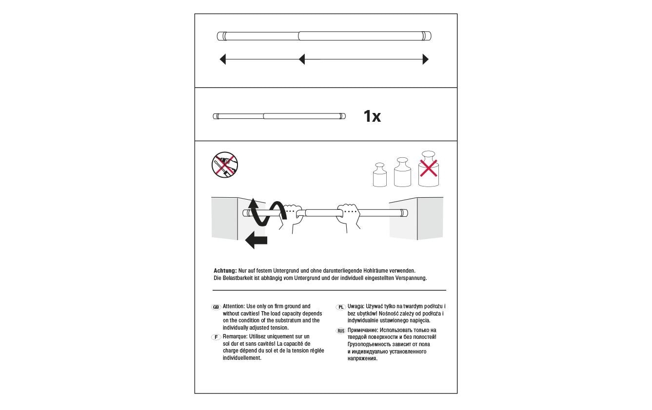 GARDINIA Gardinenstange »80-130 cm, Ø 23/26 mm Weiss«