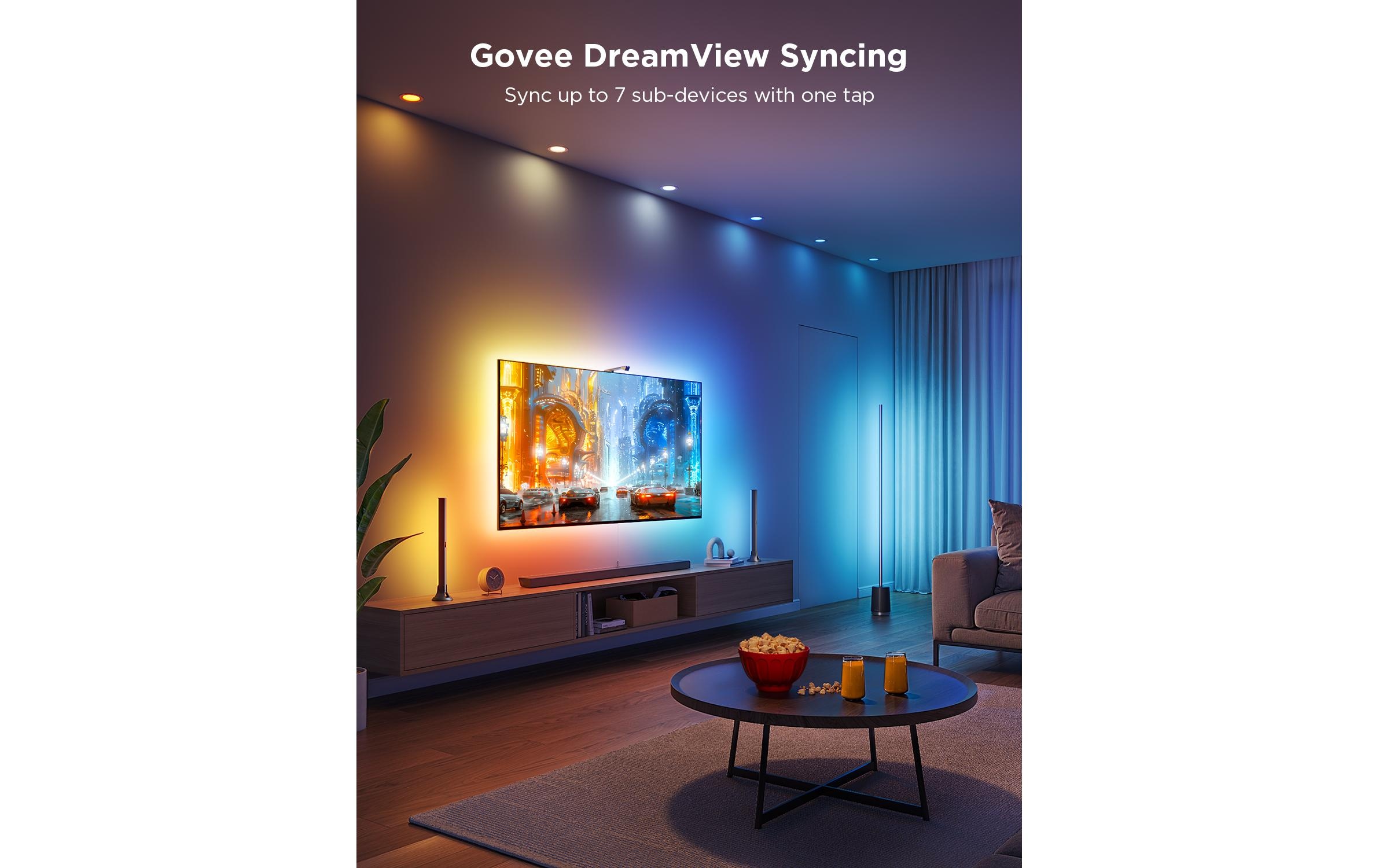 Govee LED Lichtleiste »Govee Kit 2 T3 Cam, RGBIC, WiFi + BT«, 30 flammig