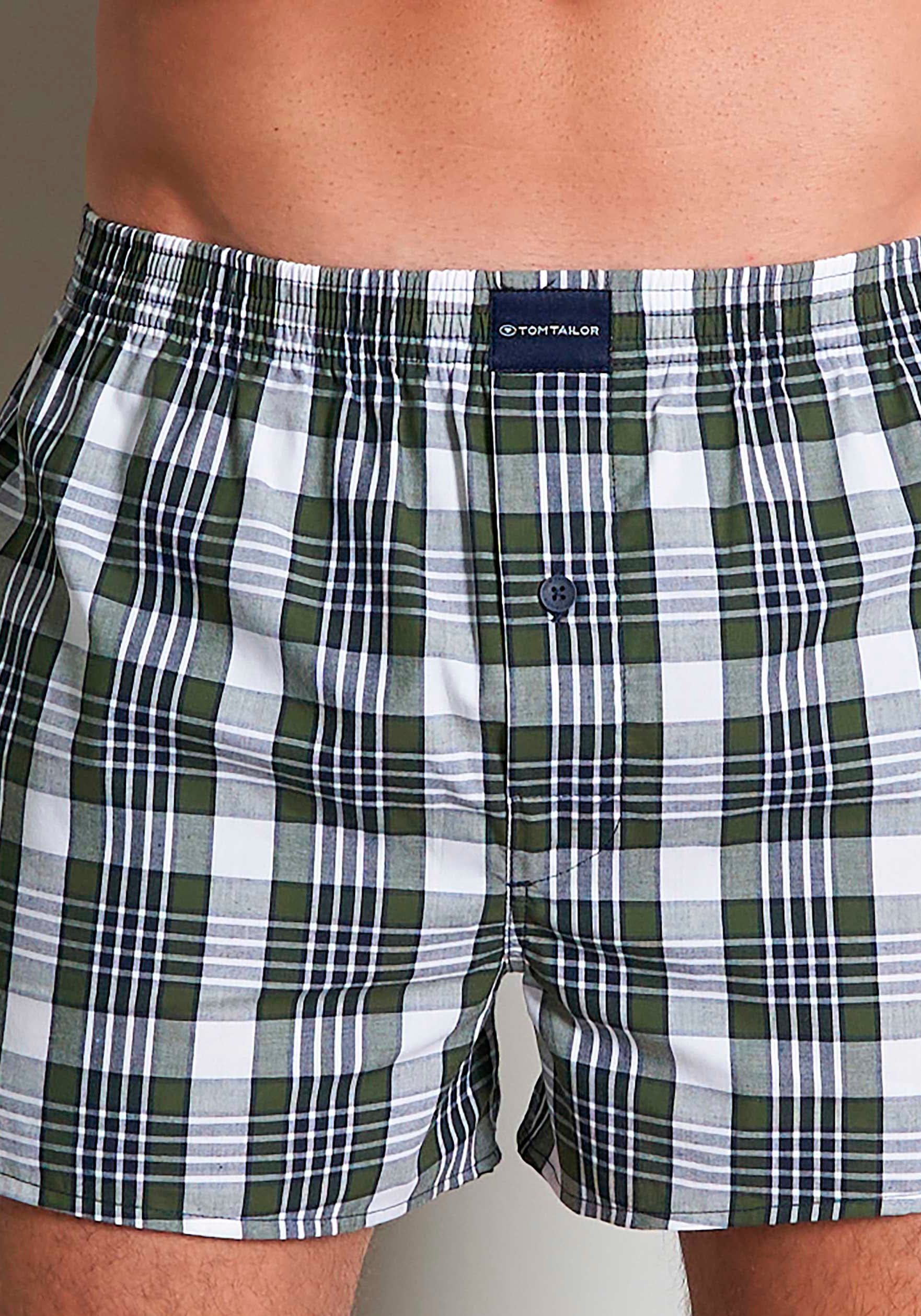 TOM TAILOR Boxershorts »Dakota«, (Packung, 2er Pack), weich, bequem, basic, locker, atmungsaktiv, mit Logo, breiter Bund