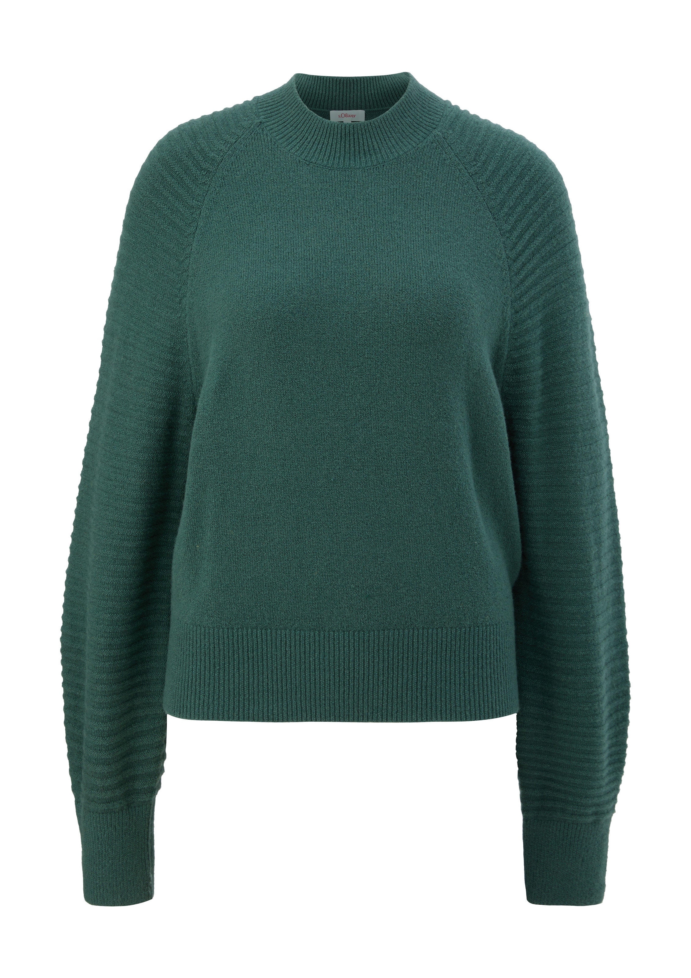 s.Oliver Stehkragenpullover, mit Strickmuster